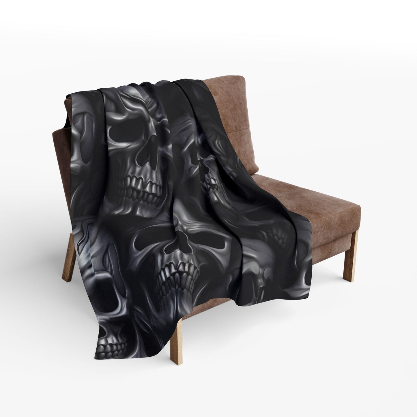 Gothic Skull Fleece Blanket