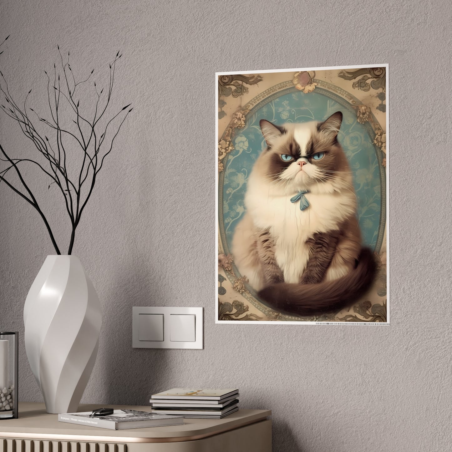 Chic Cat Poster Art | Cat Lover Gift - VYBE Shop