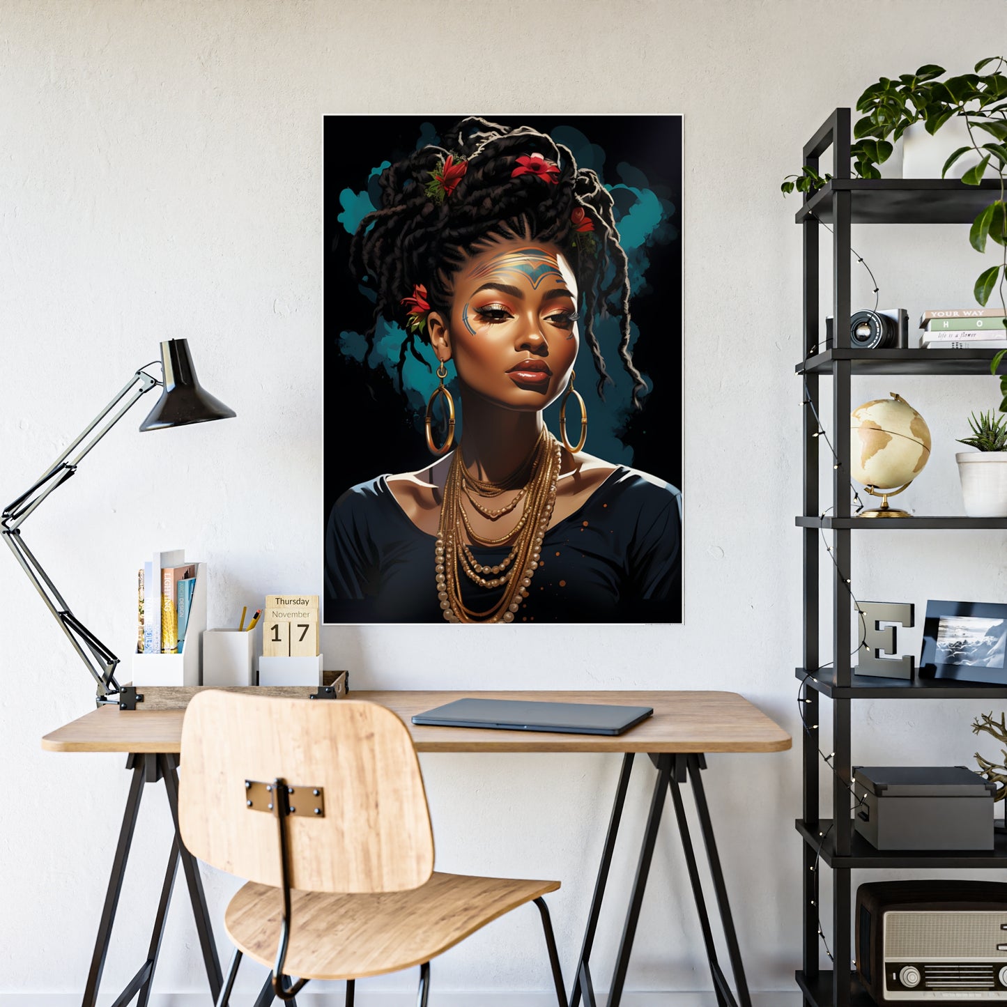 AfroArt Portrait Poster - Elegant Wall Decor for Home Styling - VYBE Shop
