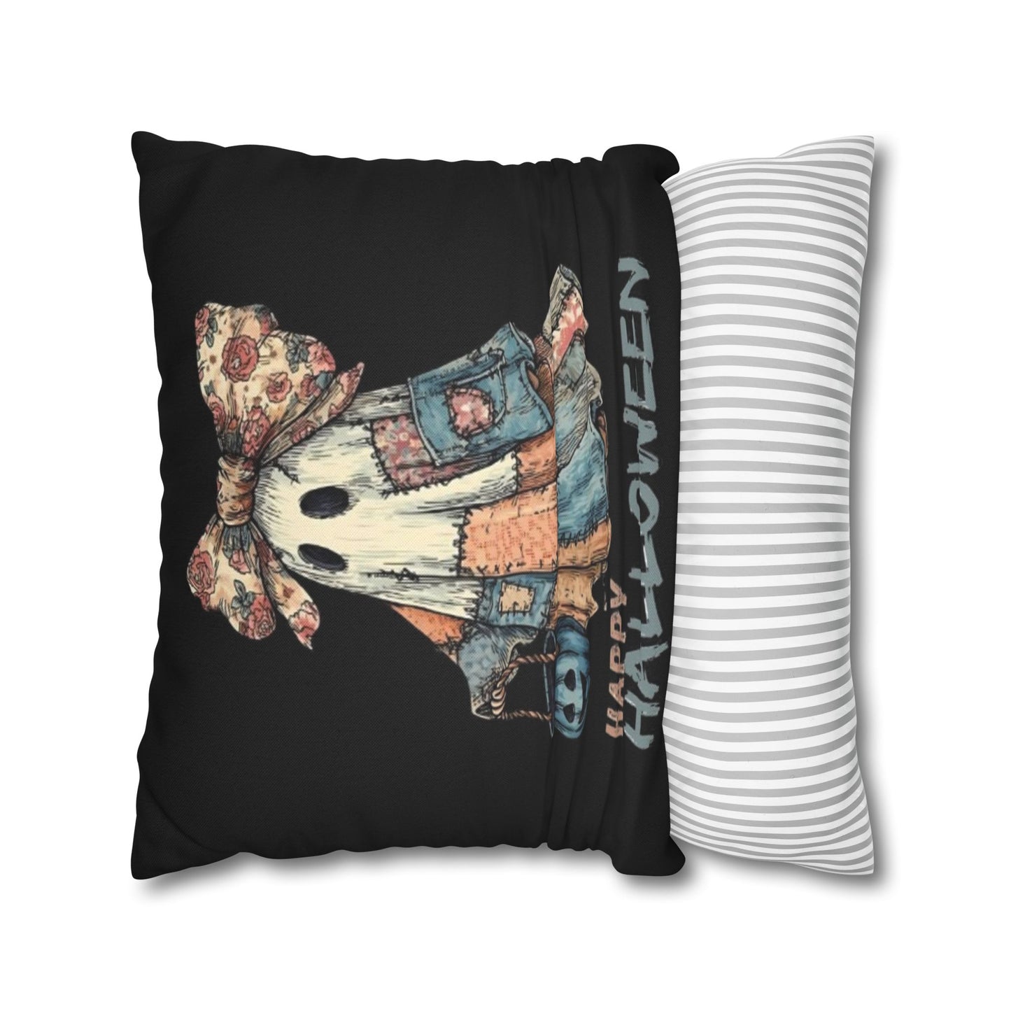Halloween Ghost Pillowcase, Decorative Cushion Cover, Spooky Home Decor, Fall Gift, Cozy Halloween Accent, Autumn Decoration - VYBE Shop