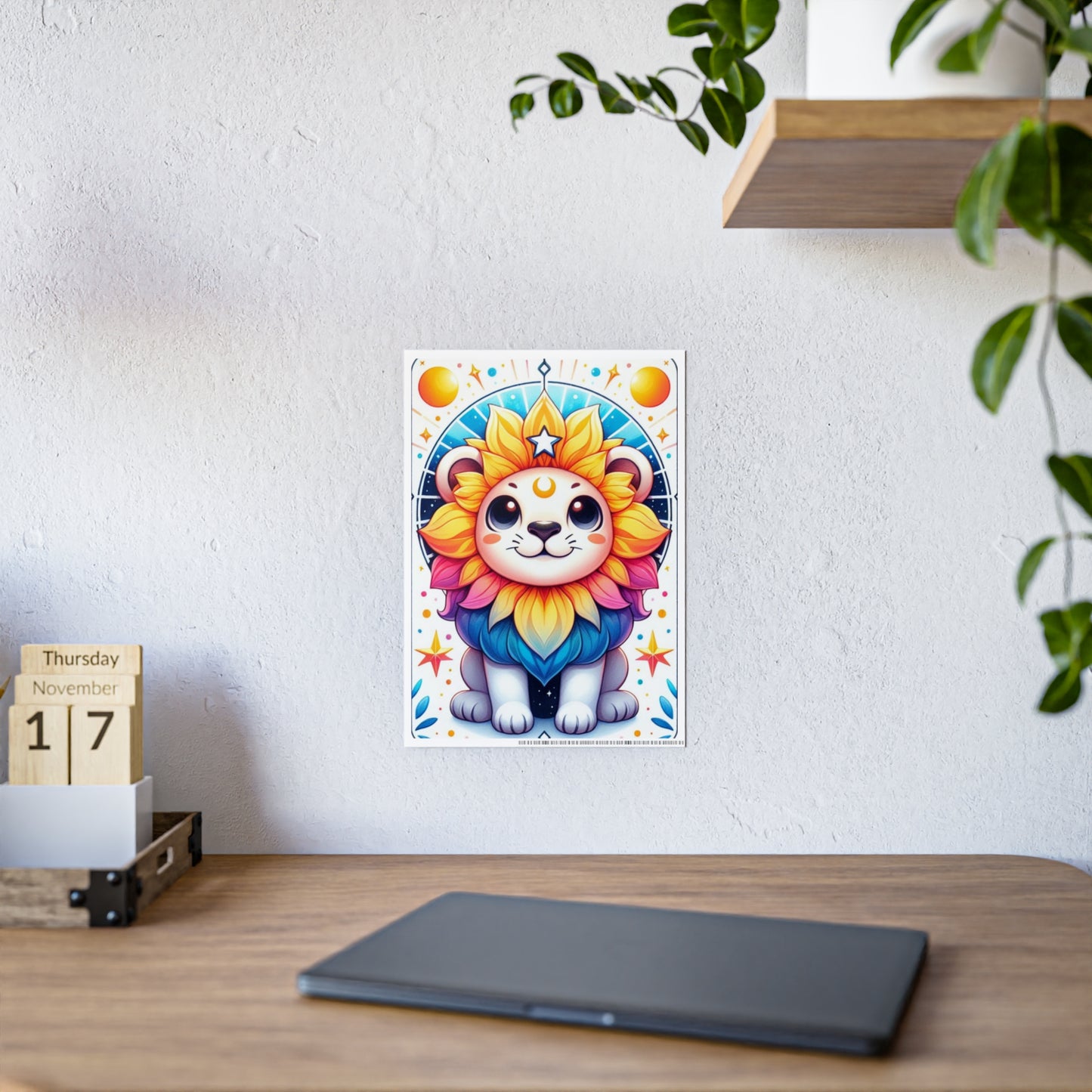 Colorful Lion Art Print Poster - Glossy Wall Decor for Vibrant Spaces - VYBE Shop