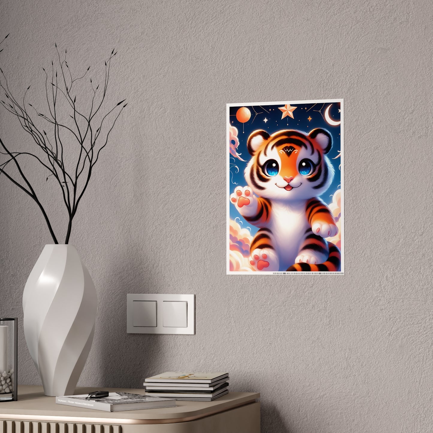 Cute Tiger Poster - Colorful Wall Art for Your Home - VYBE Shop