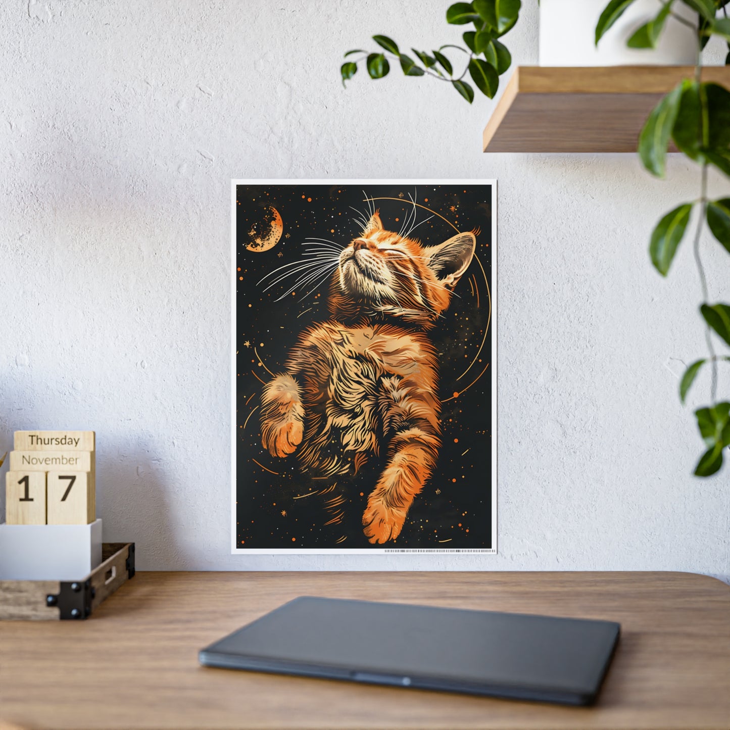 Cat Poster, Cute Cat Art Print, Cat Lover Gift - VYBE Shop