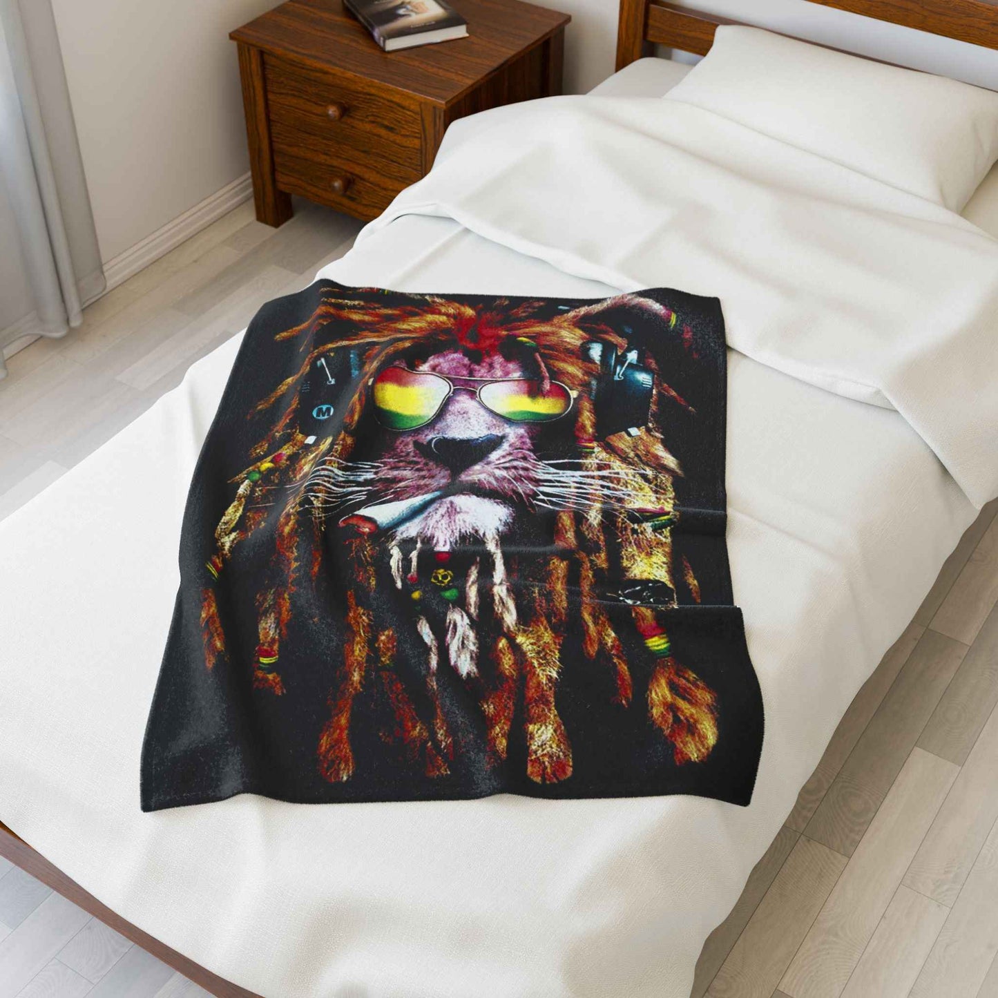 Reggae Lion Plush Blanket