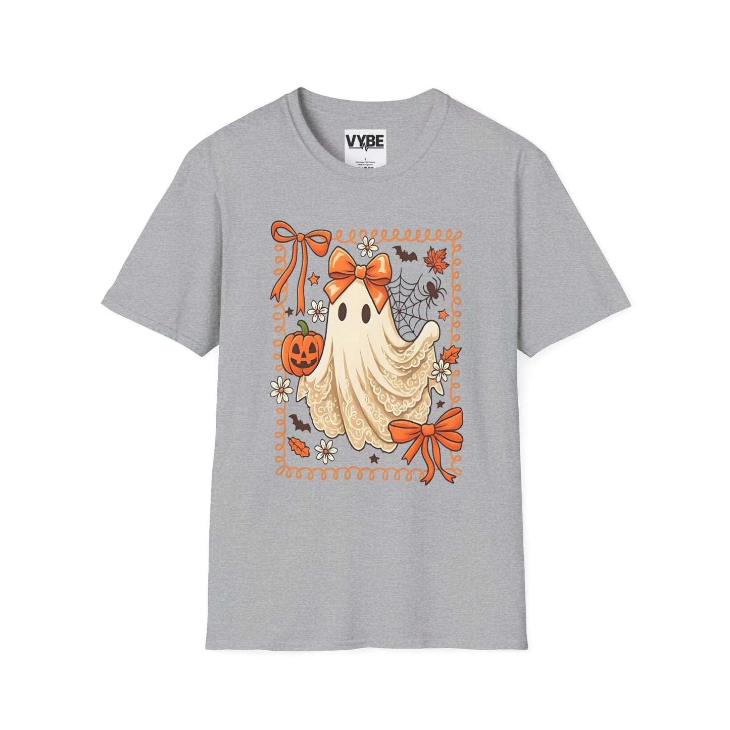 Halloween- Ghost T-Shirt, Unisex Tee, Spooky Season Shirt, Fall Fashion, Autumn Apparel - VYBE Shop
