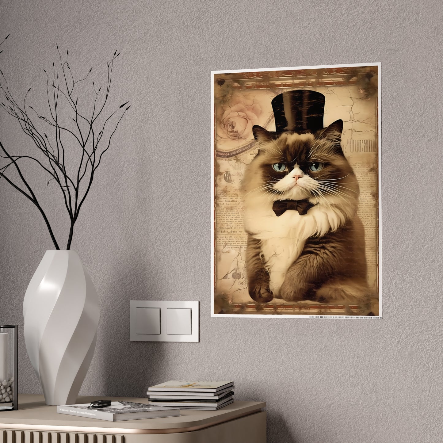 Elegant Cat Wall Art Poster, Gift for Cat Lovers - VYBE Shop