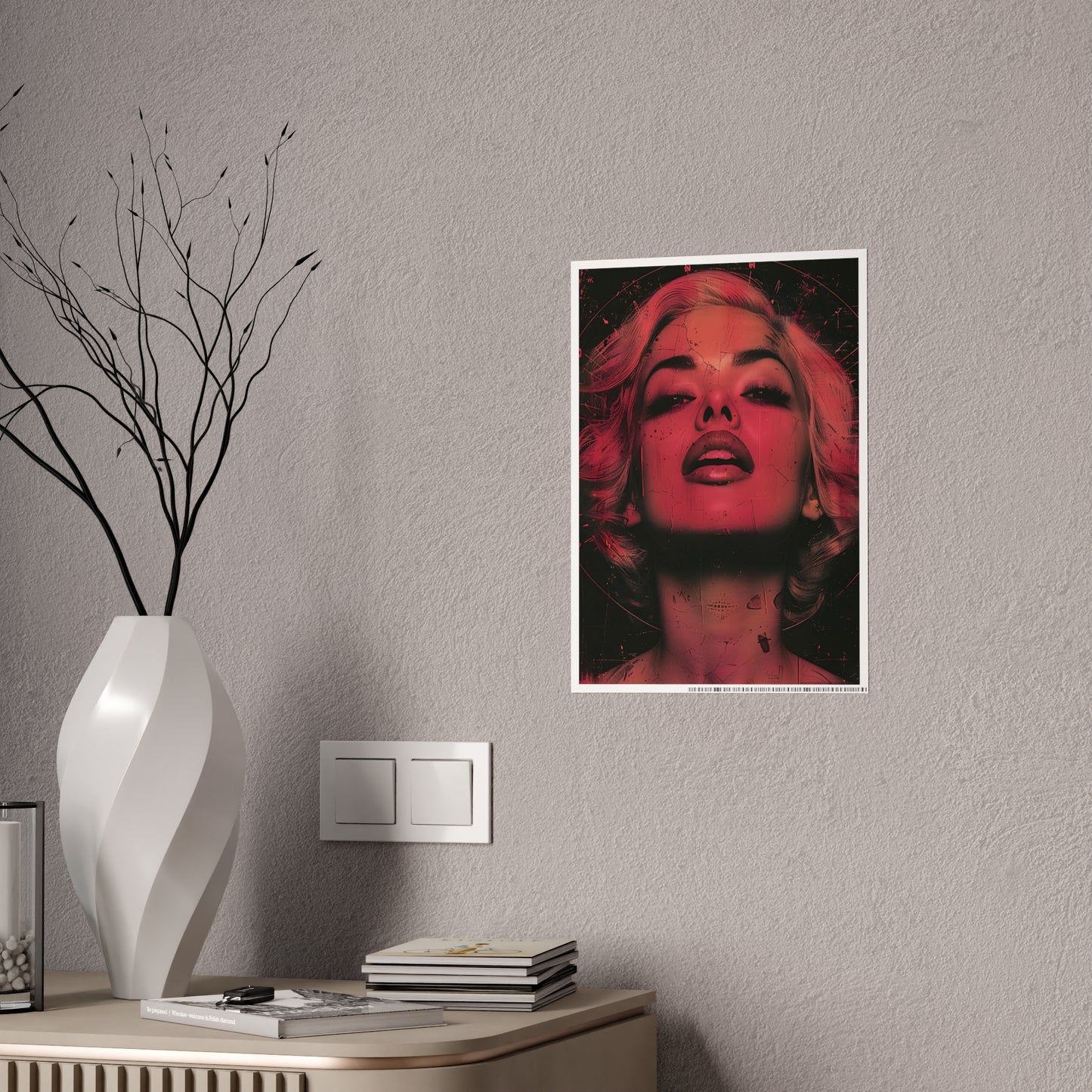 Lady in Red Art Poster - Stunning Home Decor Artwork for Your Space - VYBE Shop