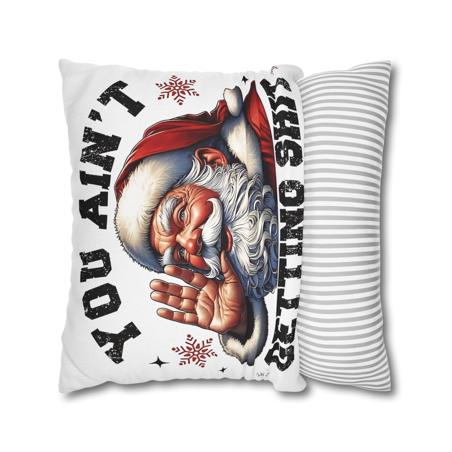 Funny Santa Pillowcase for Holiday Decor, Christmas Gift, Holiday Throw Pillow, Cozy Home Decor, Novelty Pillow - VYBE Shop