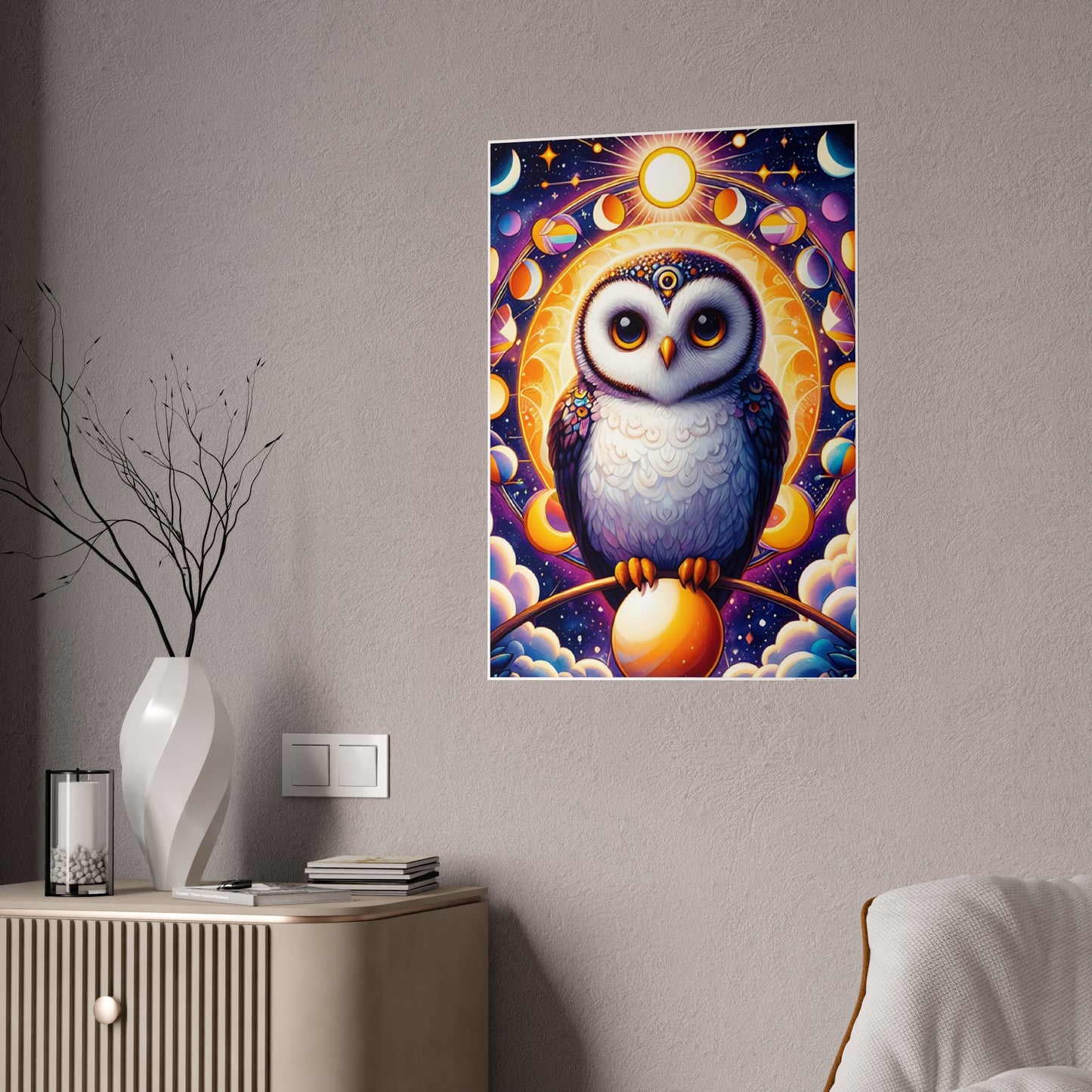 Colorful Owl Wall Art Poster - VYBE Shop