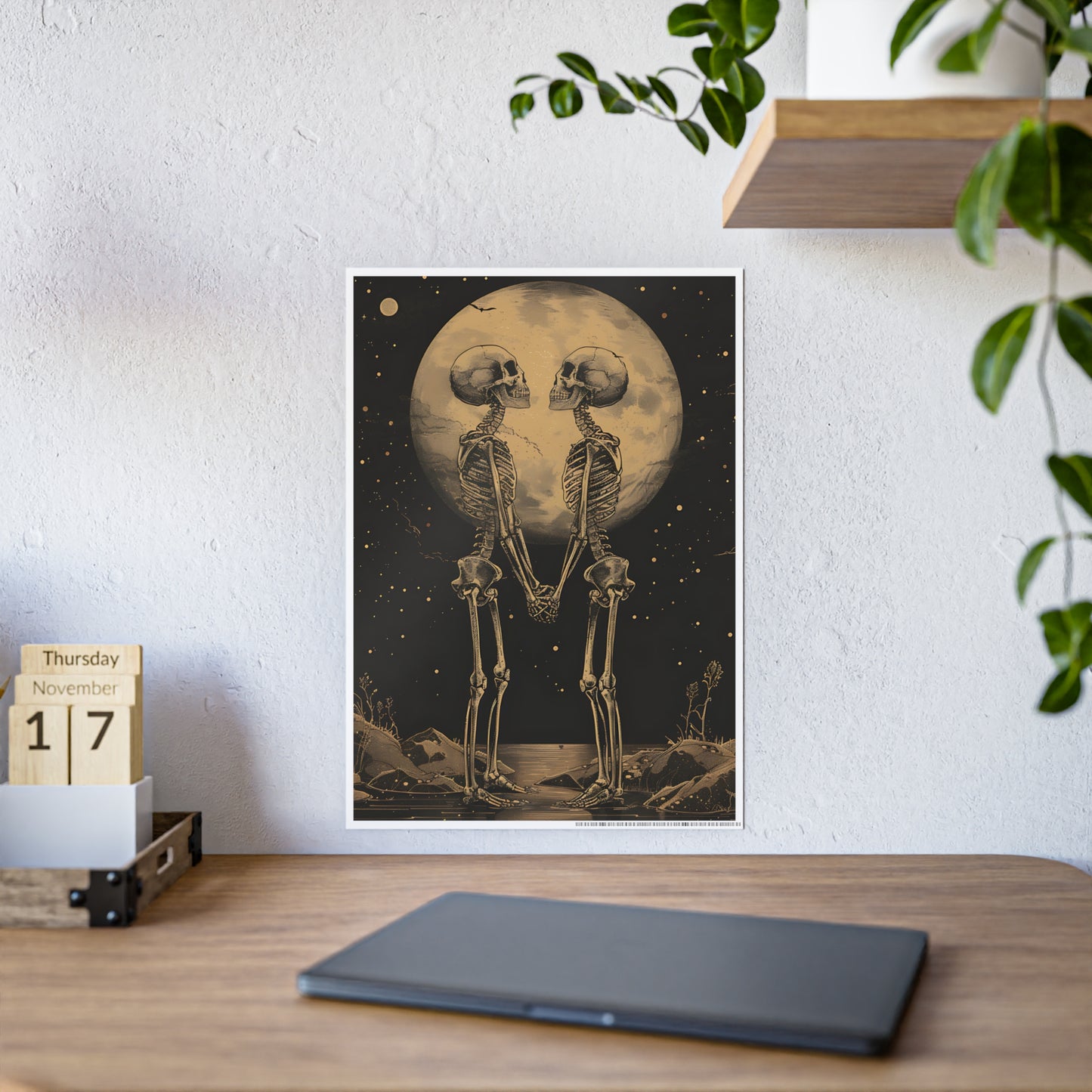 Skeleton Love Art Poster | Unique Gothic Home Decor and Wall Art - VYBE Shop