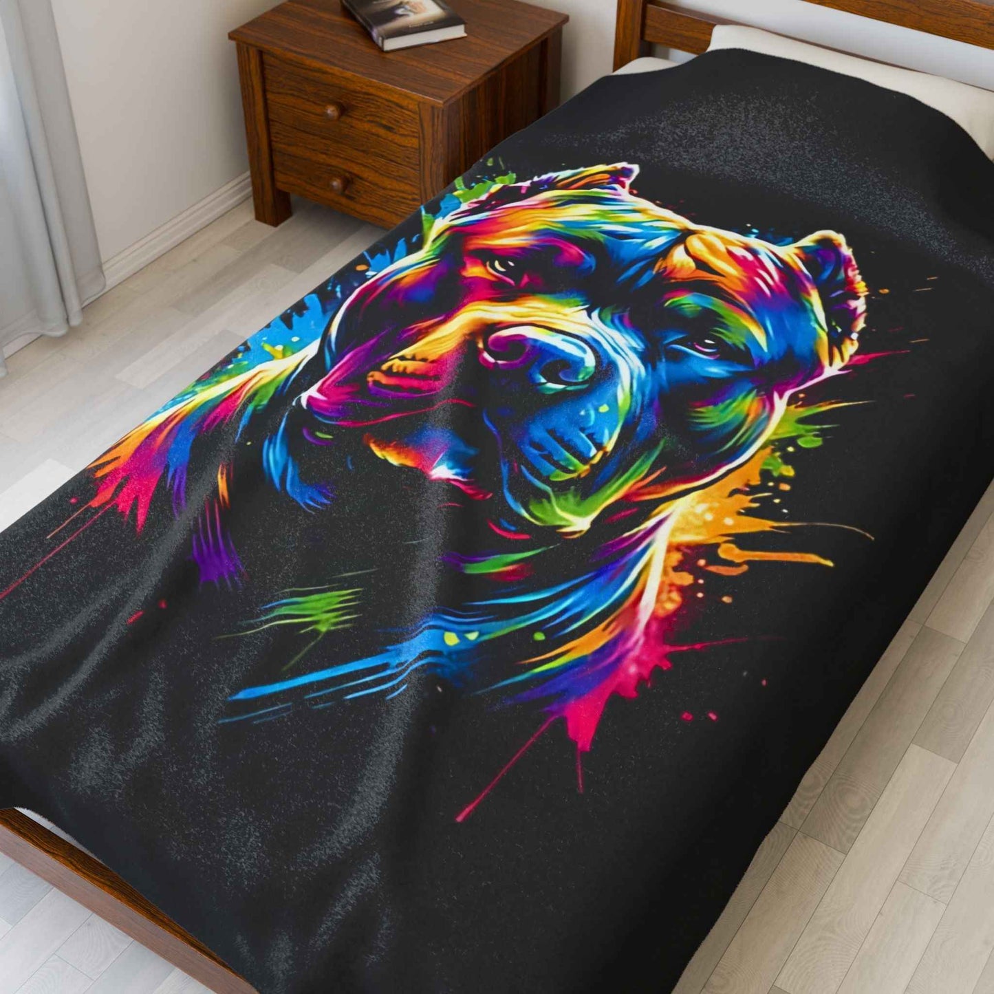 Colorful Pitbull Plush Blanket for Ultimate Comfort and Style