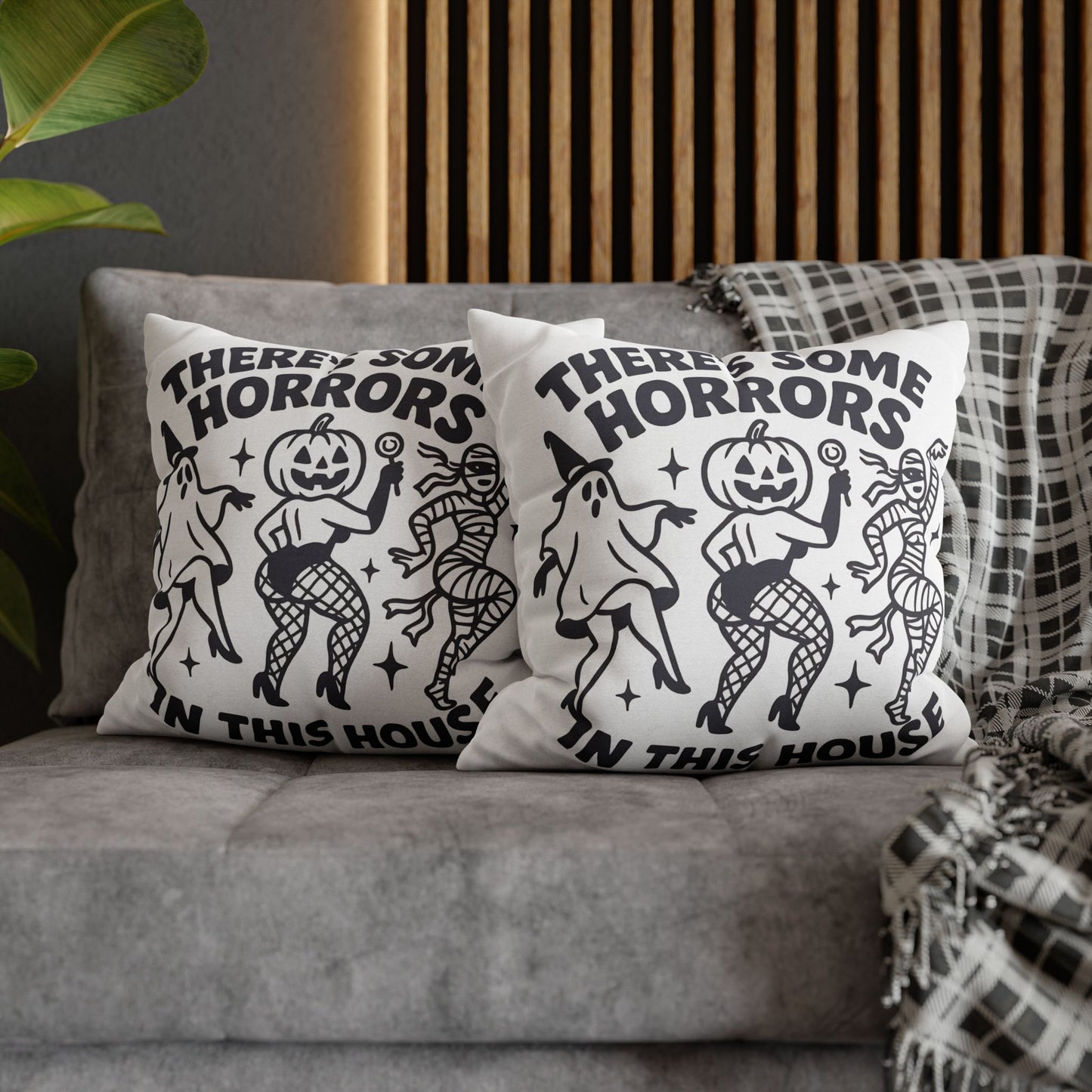 Halloween Decorative Pillowcase for Spooky Autumn Home Decor with Ghost and Mummy Design - VYBE Shop