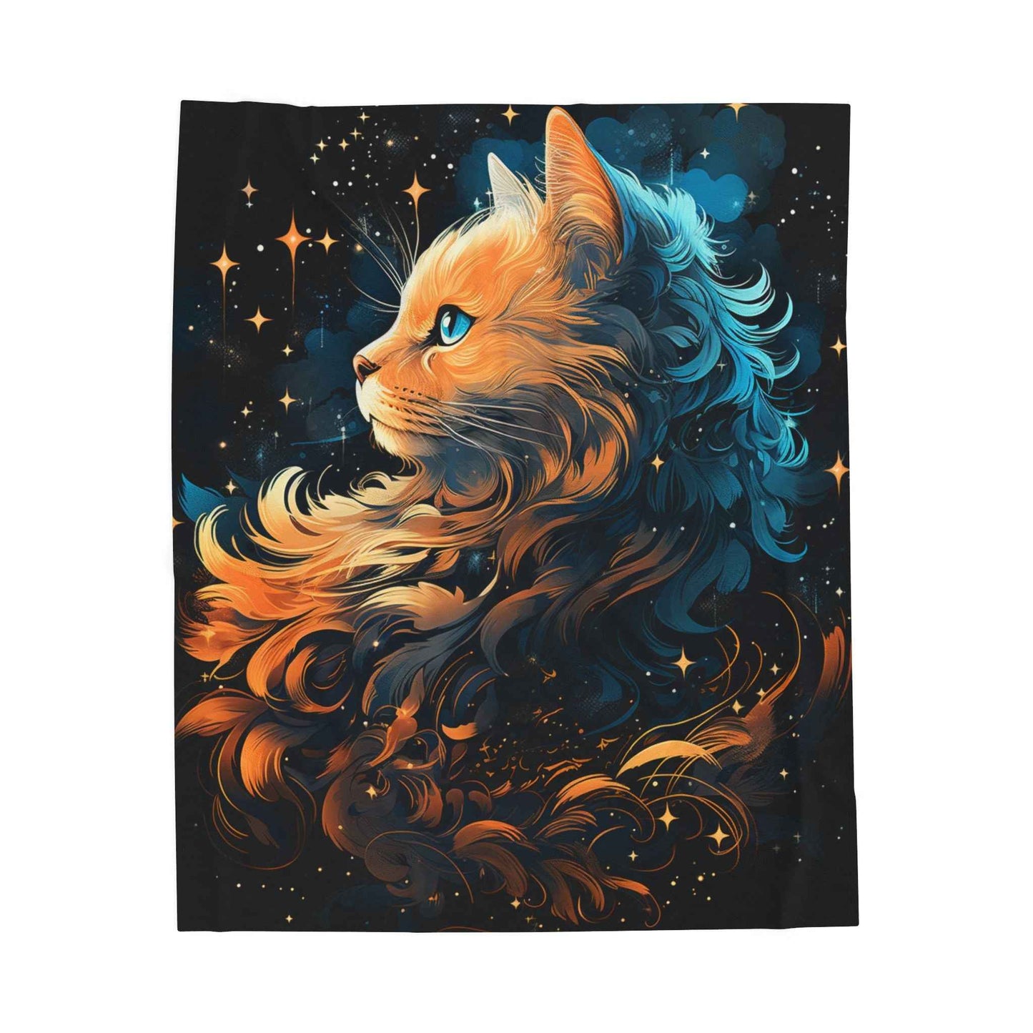 Cosmic Cat Plush Blanket