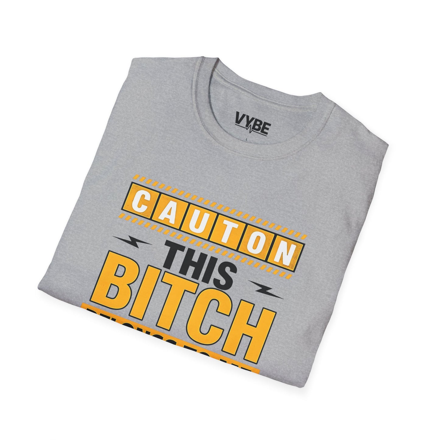 Caution This Bitch Belongs To Me T-Shirt, Funny Graphic Tee, Unisex Statement Shirt - VYBE Shop