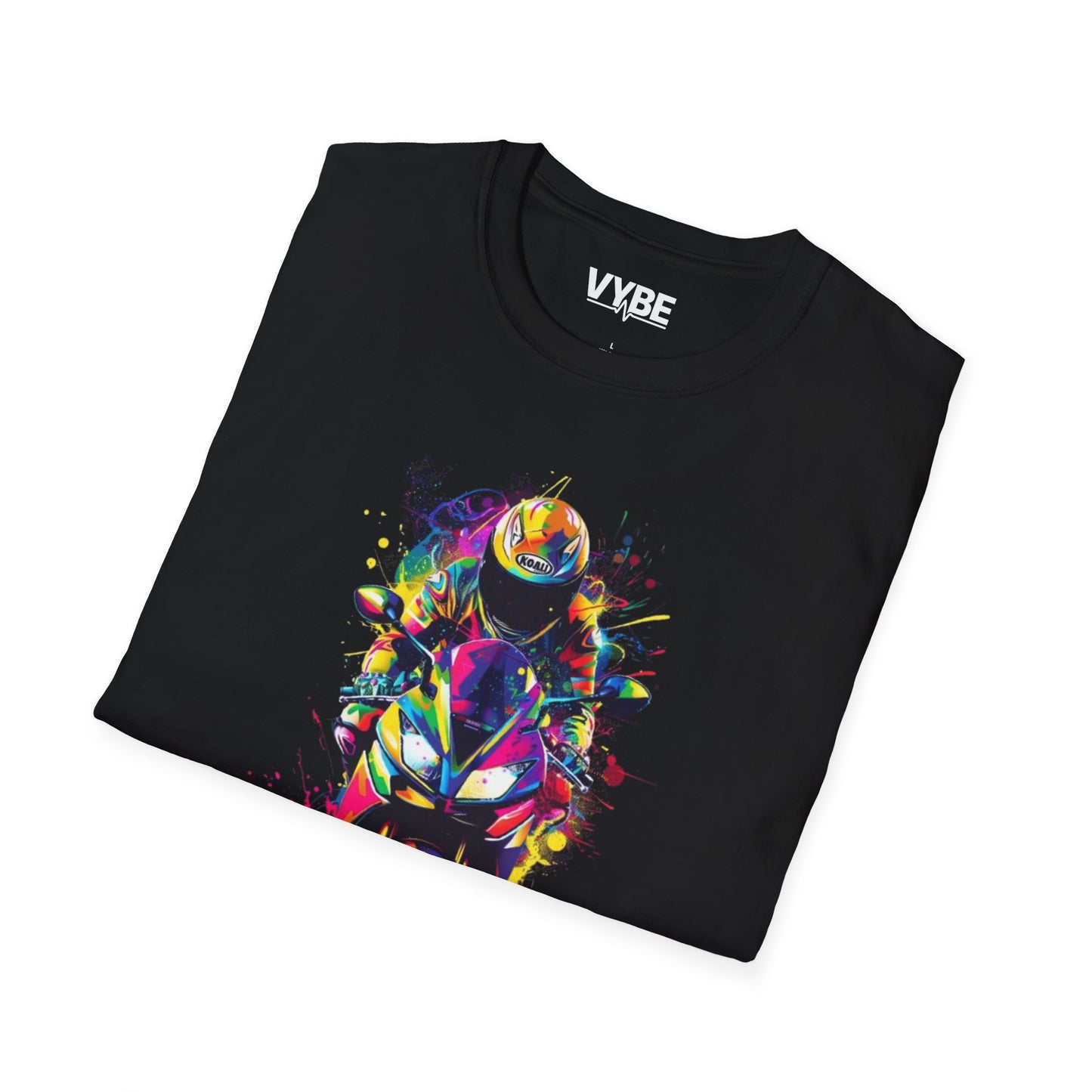 Vibrant Motorcycle Art Shirt - Unique Motorcycle Graphic Tee