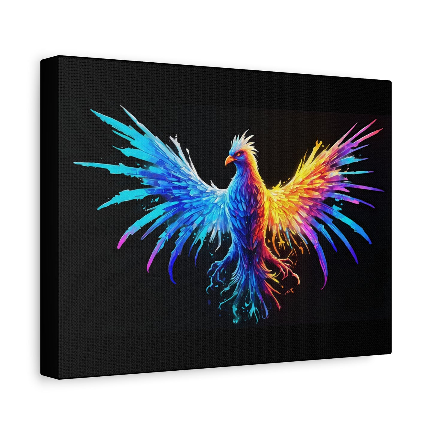 Neon Phoenix Canvas Wall Art | Colorful Home Decor, Inspirational Artwork, Gift for Art Lovers, Unique Wall Hanging - VYBE Shop