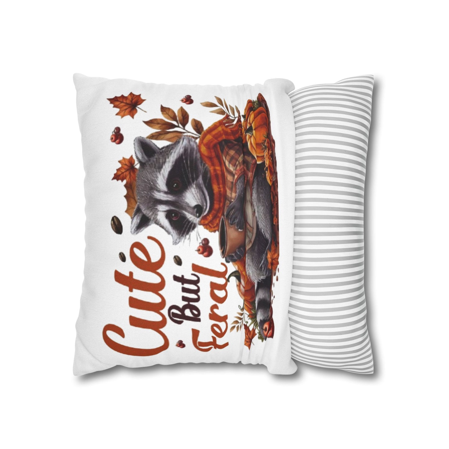 Cute Raccoon Pillowcase | Cozy Fall Decor for Animal Lovers, Autumn Home Accent Decorative Cushion Cover - VYBE Shop