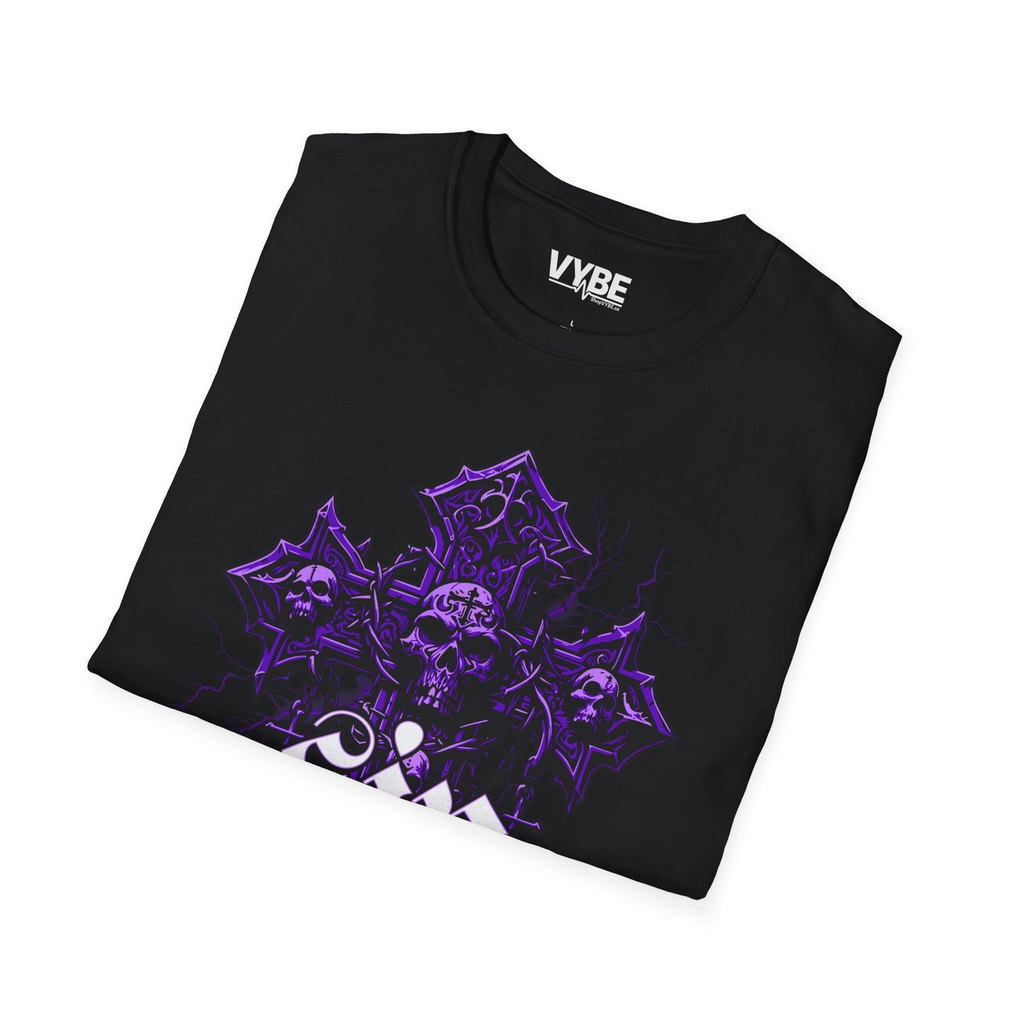 Gothic Sin Cross T-Shirt - VYBE