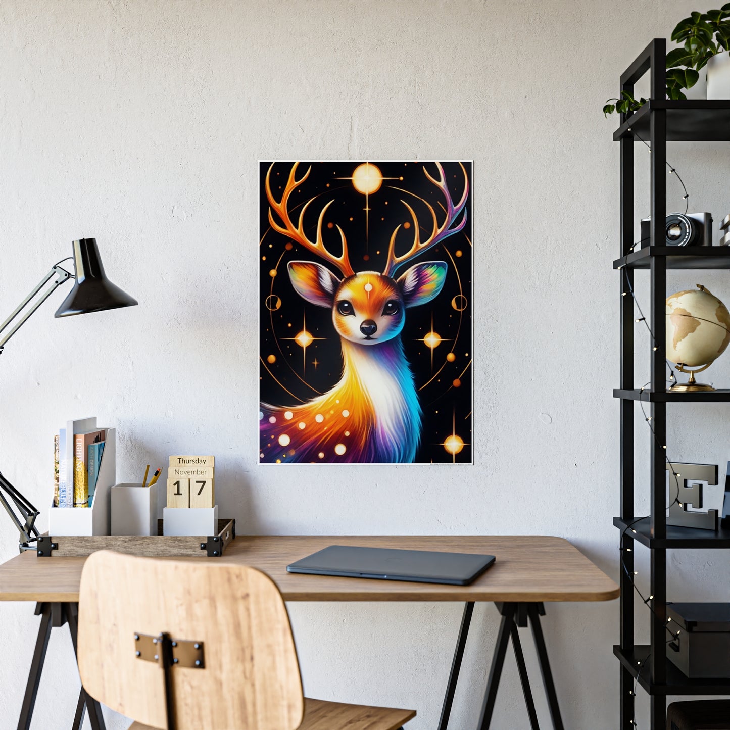 Vibrant Deer Art Poster - Glossy Wildlife Print for Nature Lovers - VYBE Shop