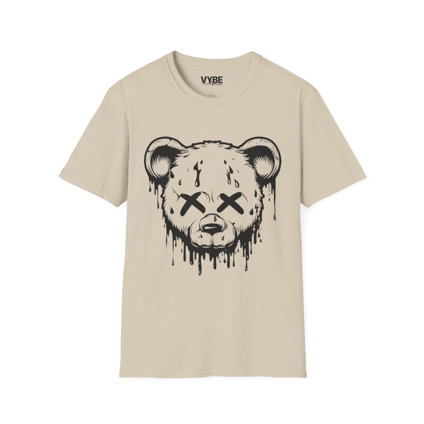 Grunge Bear Tee - Vintage Style Graphic T-Shirt for Casual Wear - VYBE