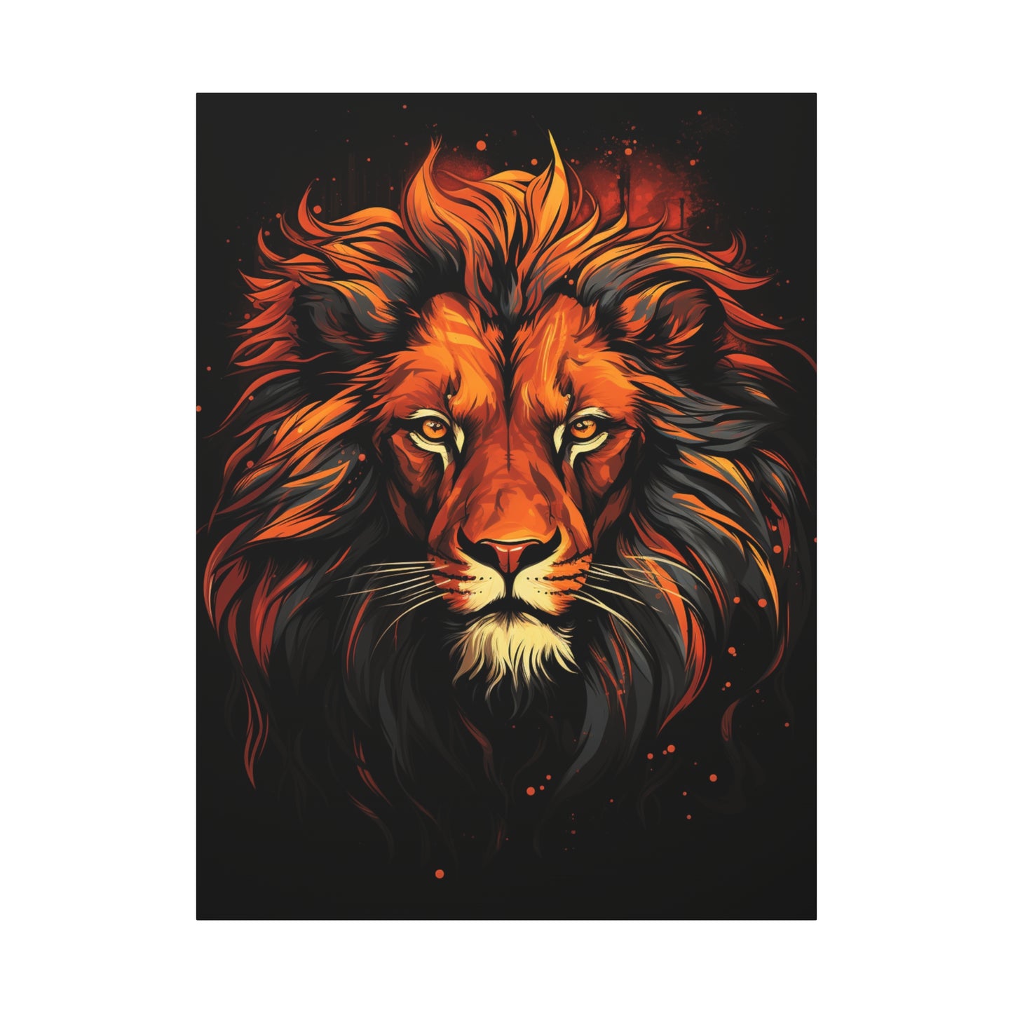 Vibrant Lion Art Canvas, Bold Wall Decor, Animal Lovers Gift, Safari Home Decor, Unique Art Piece for Any Room - VYBE Shop