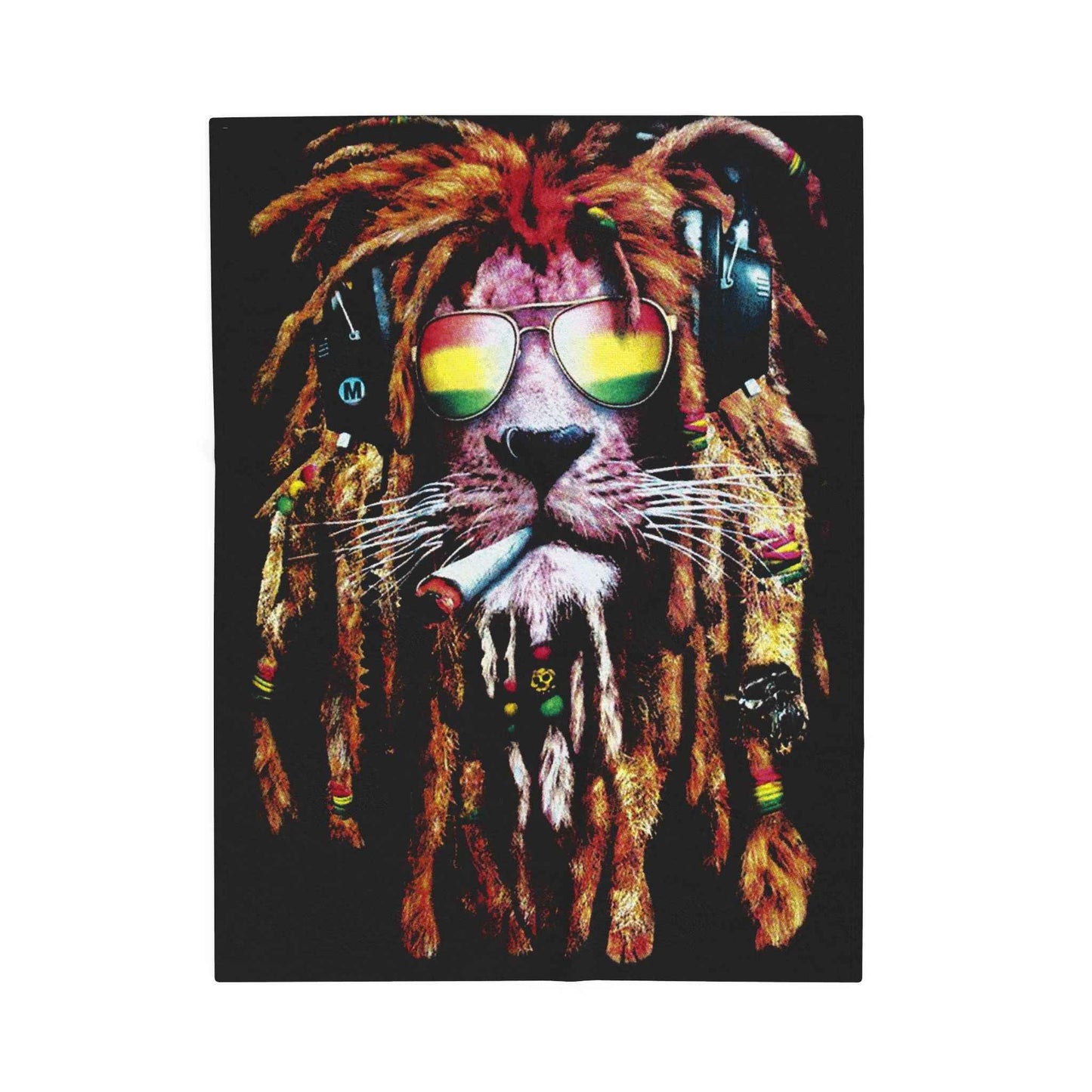 Reggae Lion Plush Blanket