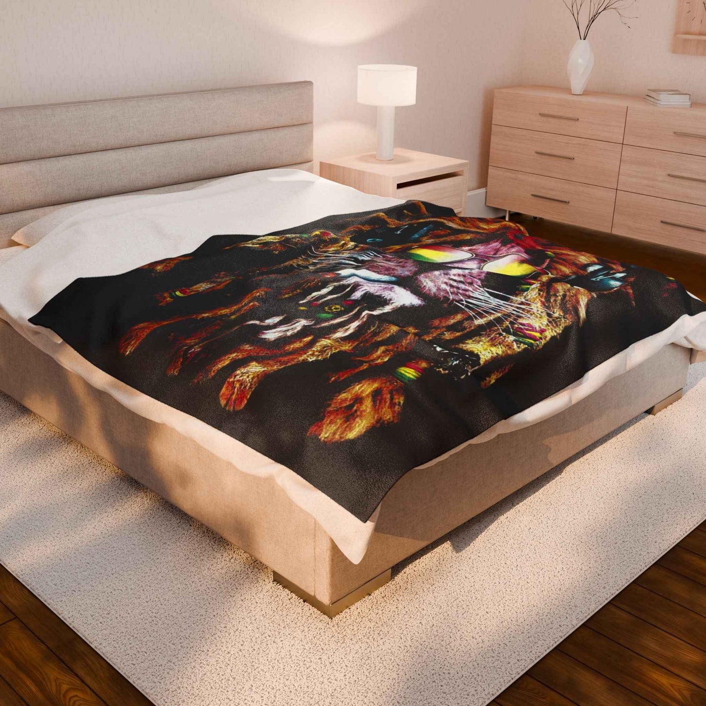 Reggae Lion Plush Blanket