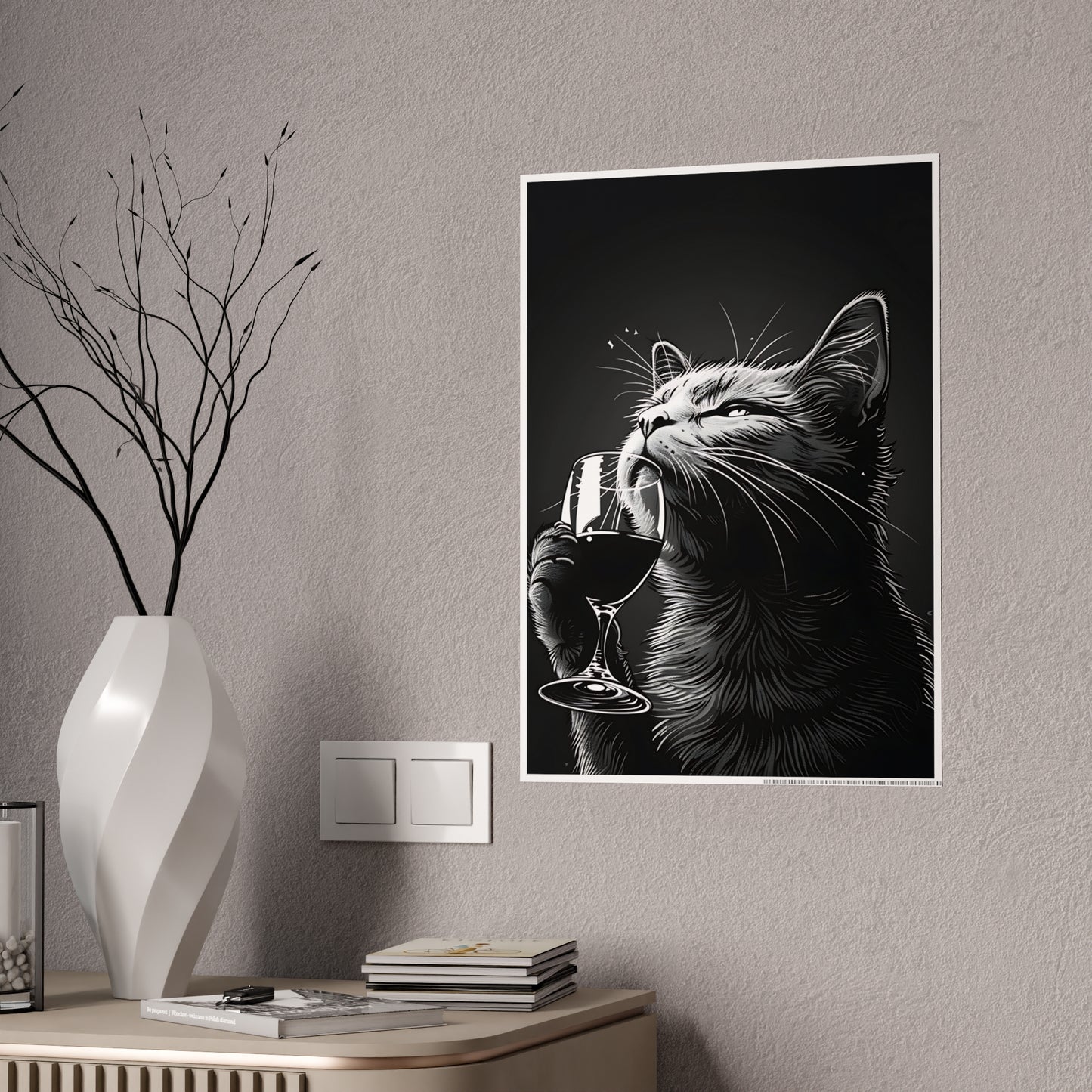 Cat Wall Art - Whimsical Cat Gloss Posters, Cute Cat Artwork & Gift for Cat Lovers - VYBE Shop