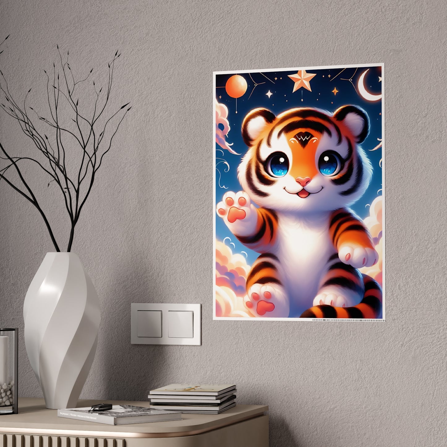 Cute Tiger Poster - Colorful Wall Art for Your Home - VYBE Shop