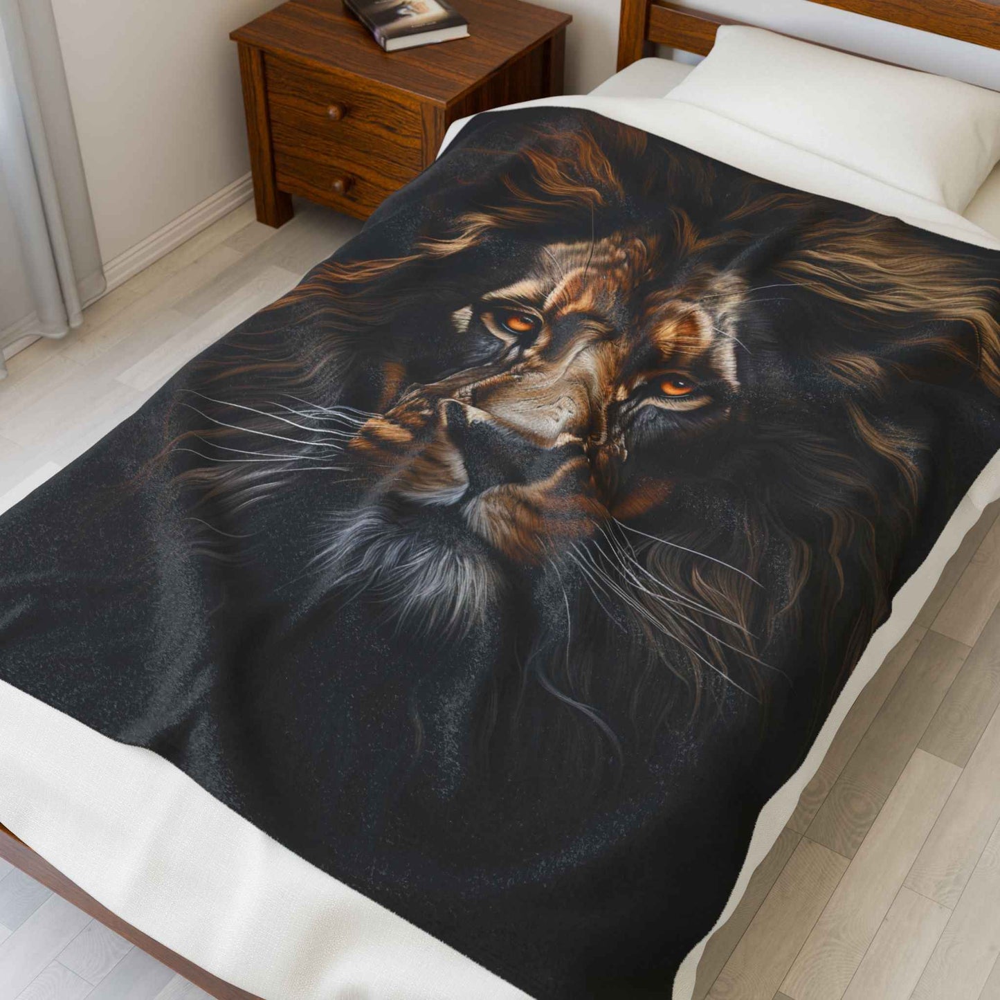 Lion Print Plush Blanket