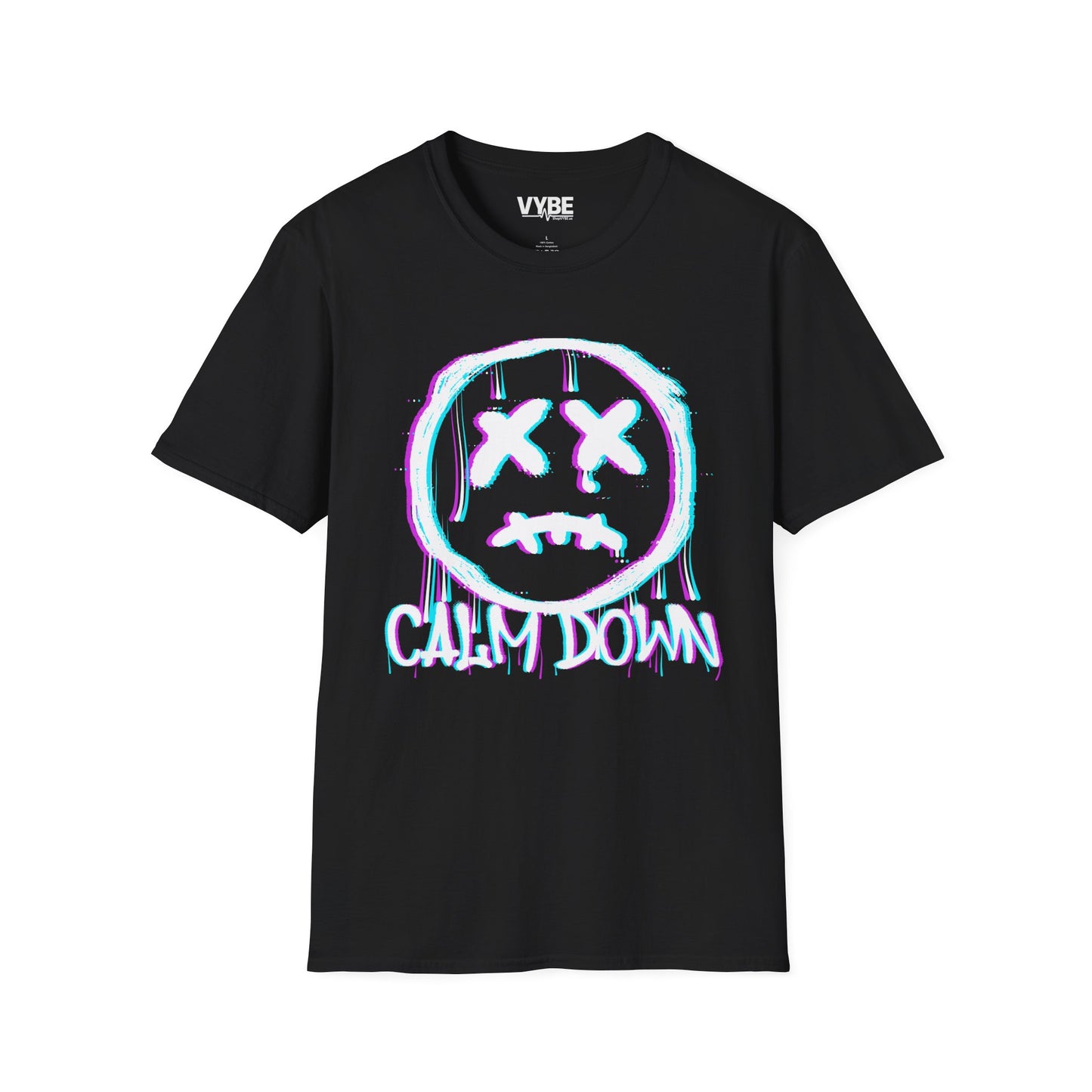 Glitchy Calm Down T-Shirt