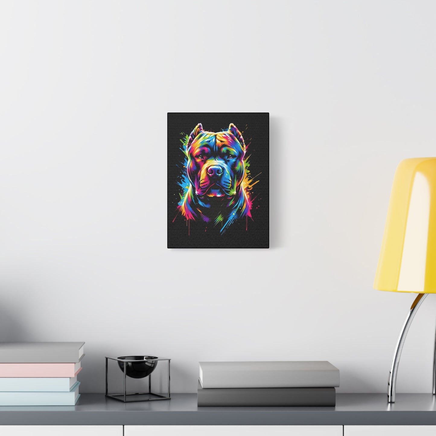 Vibrant Dog Art Canvas, Colorful Dog Portrait, Pet Lover Decoration, Home Wall Décor, Unique Gift for Dog Owners, Colorful Animal Wall Art - VYBE Shop