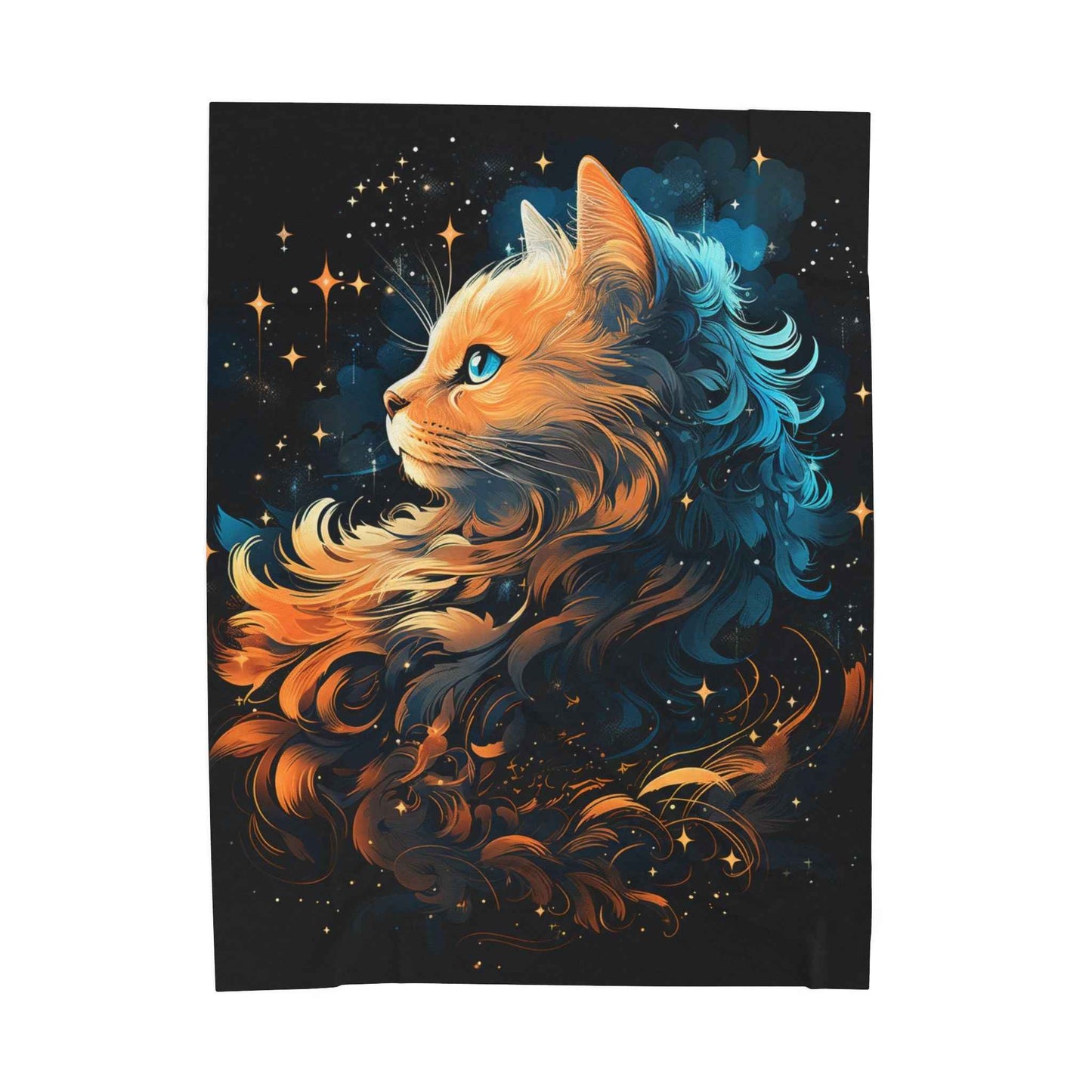 Cosmic Cat Plush Blanket