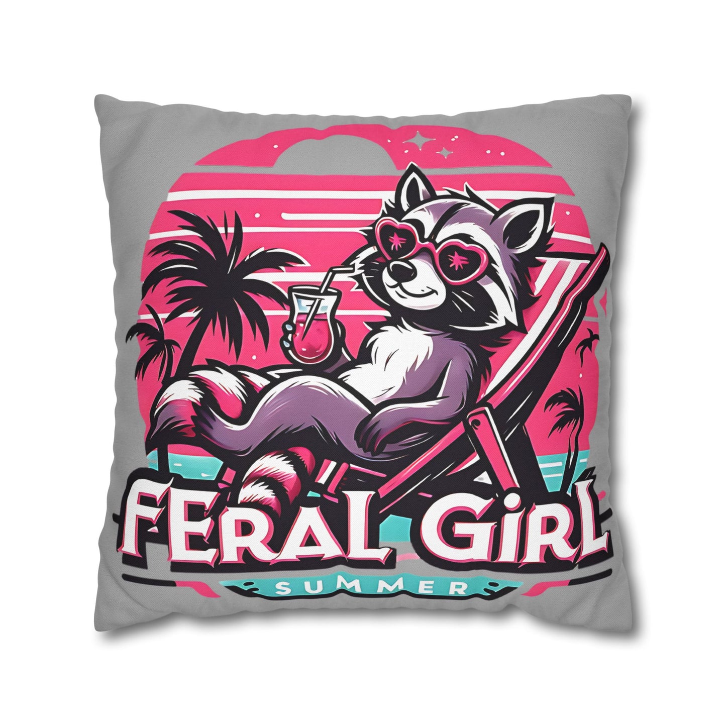 Feral Girl Summer Pillowcase - Tropical Beach Decor for Home Accent and Gifts - VYBE Shop