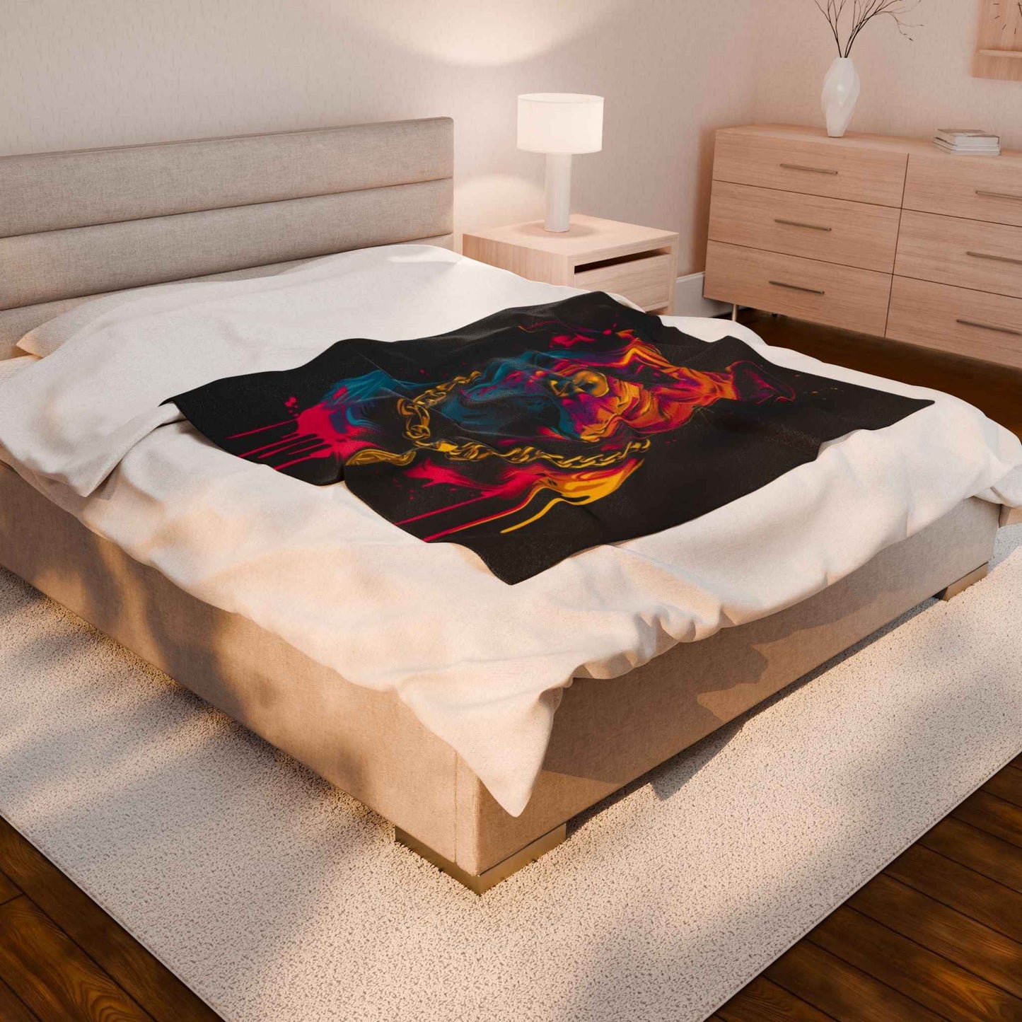 Colorful Dog Art Plush Blanket for Pet Lovers