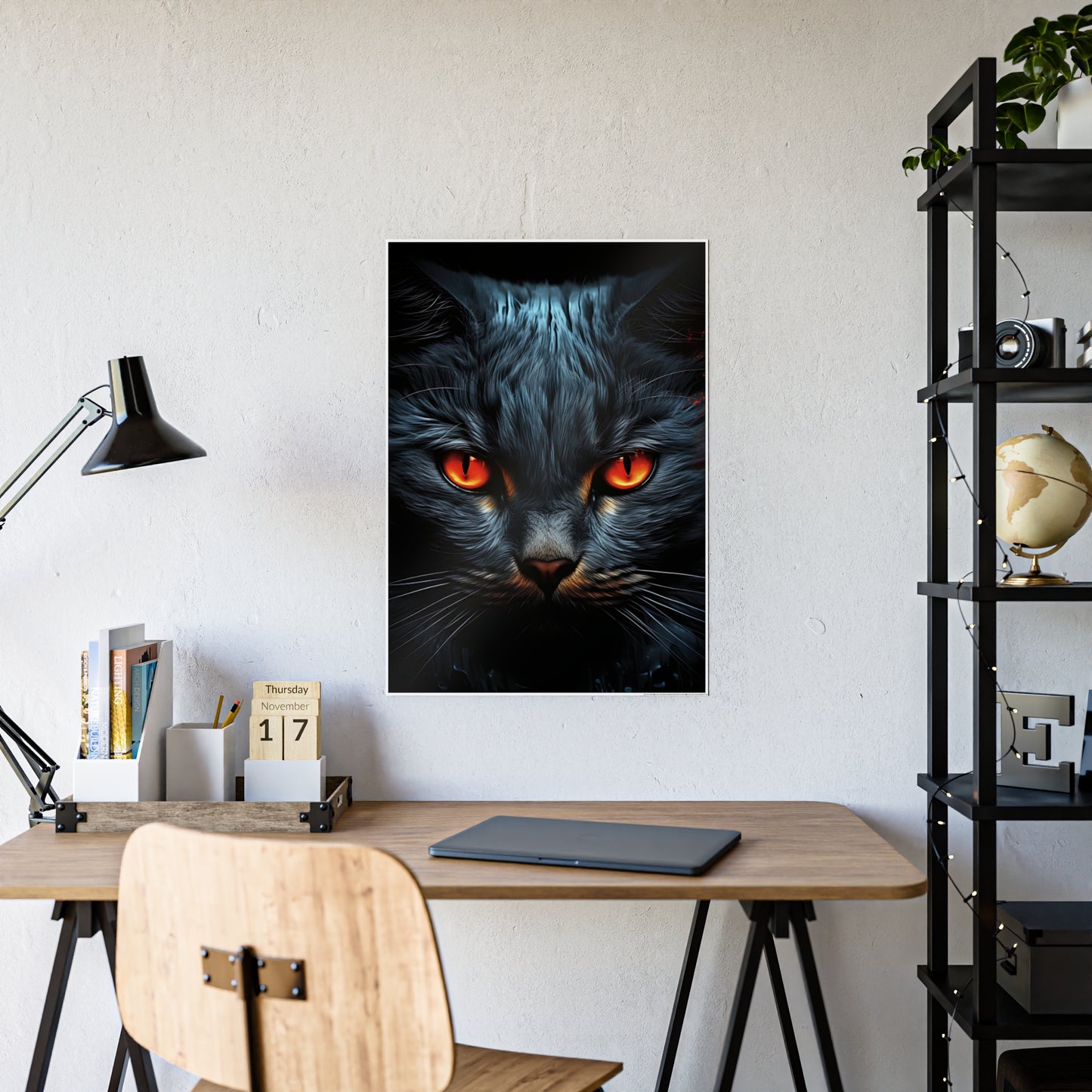 Cat Mystical Cat Poster - Unique Wall Art for Home Decor and Halloween Decoration, Perfect for Cat Lovers - VYBE Shop