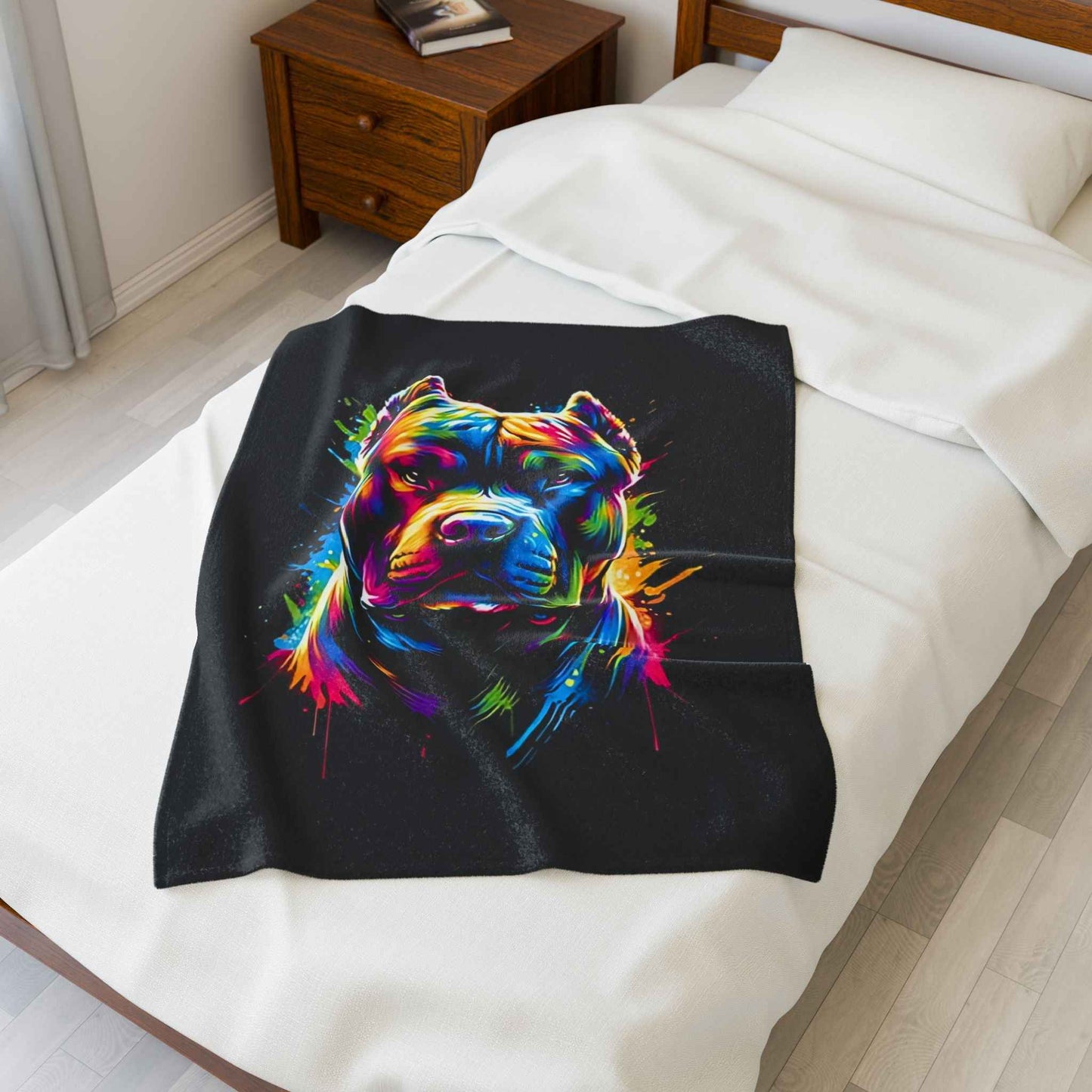 Colorful Pitbull Plush Blanket for Ultimate Comfort and Style