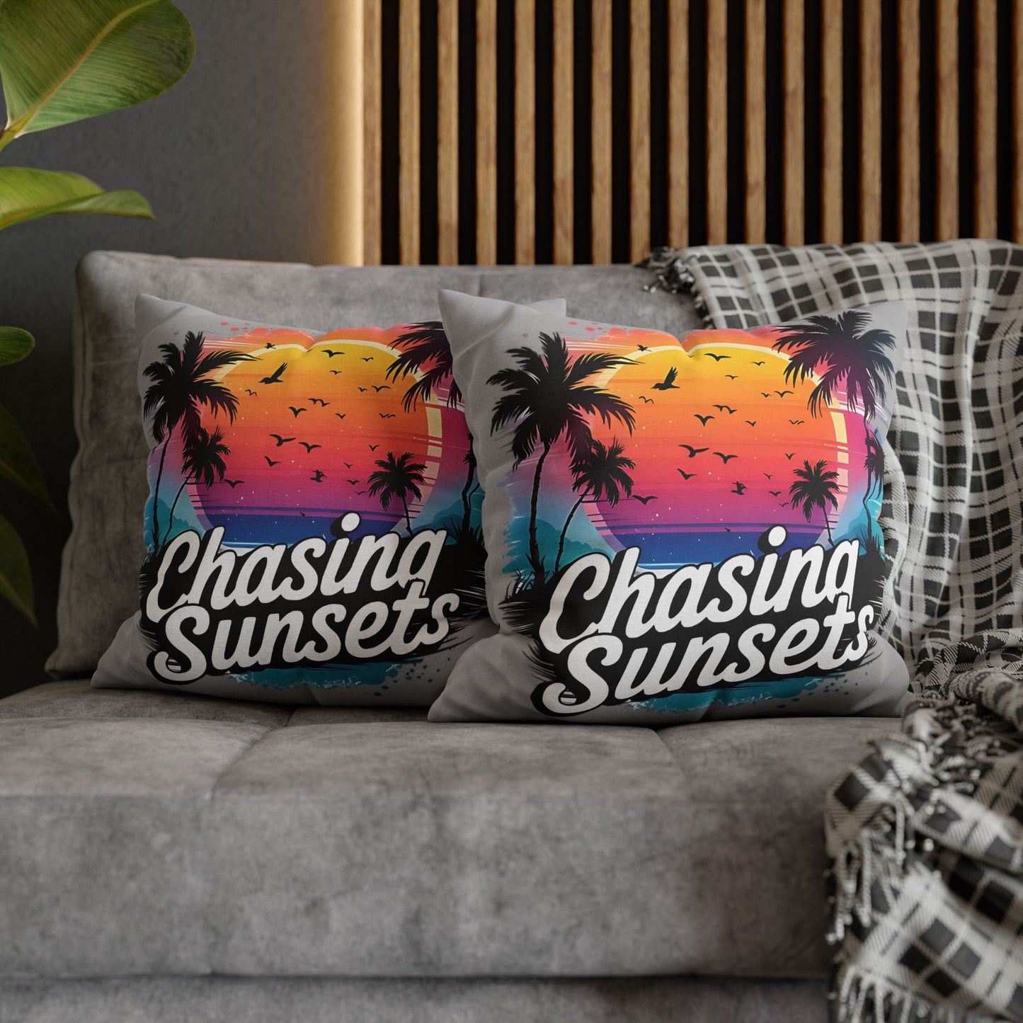 Sunset Vibes Pillowcase - Tropical Decor for Relaxation and Beach House Gifts - VYBE Shop