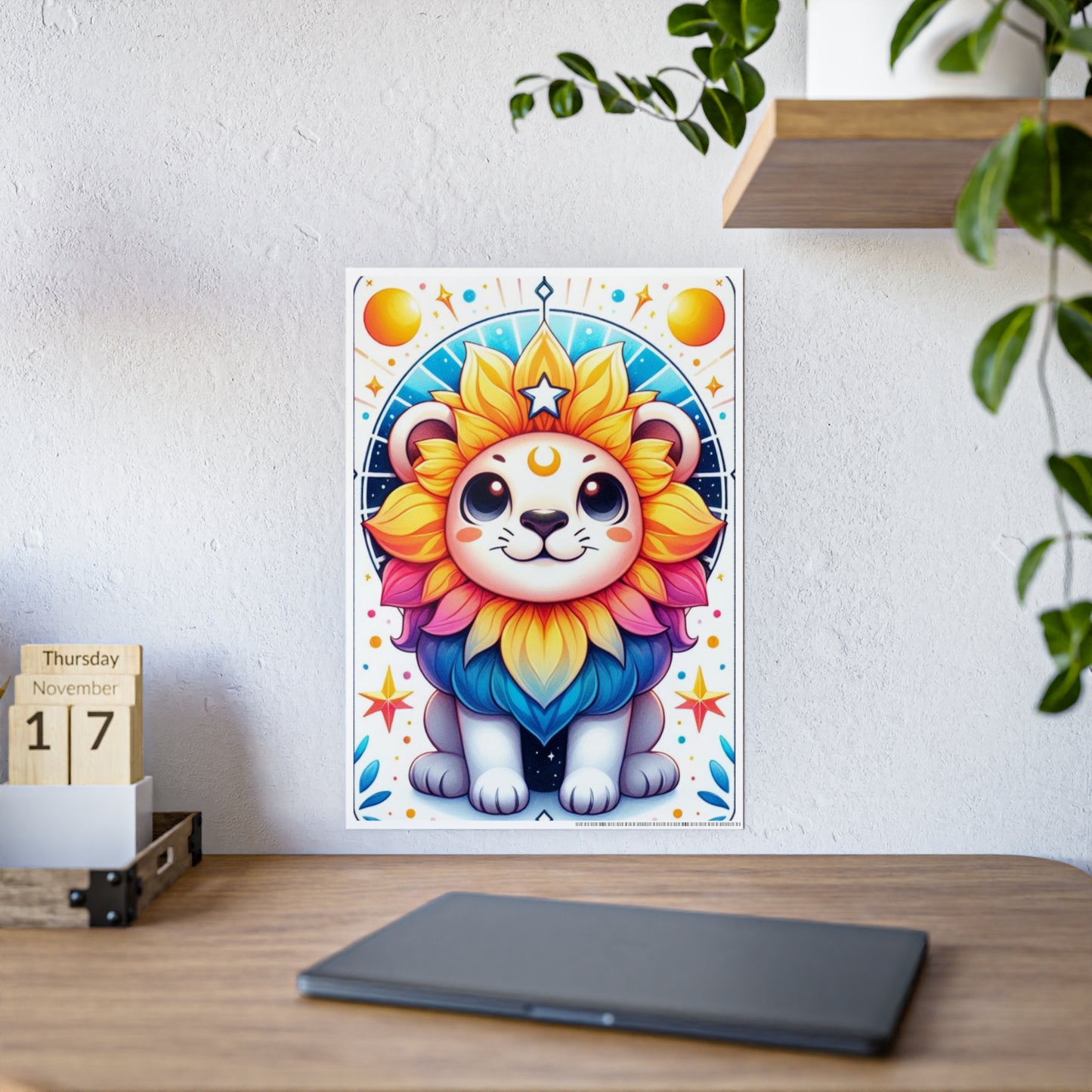 Colorful Lion Art Print Poster - Glossy Wall Decor for Vibrant Spaces - VYBE Shop