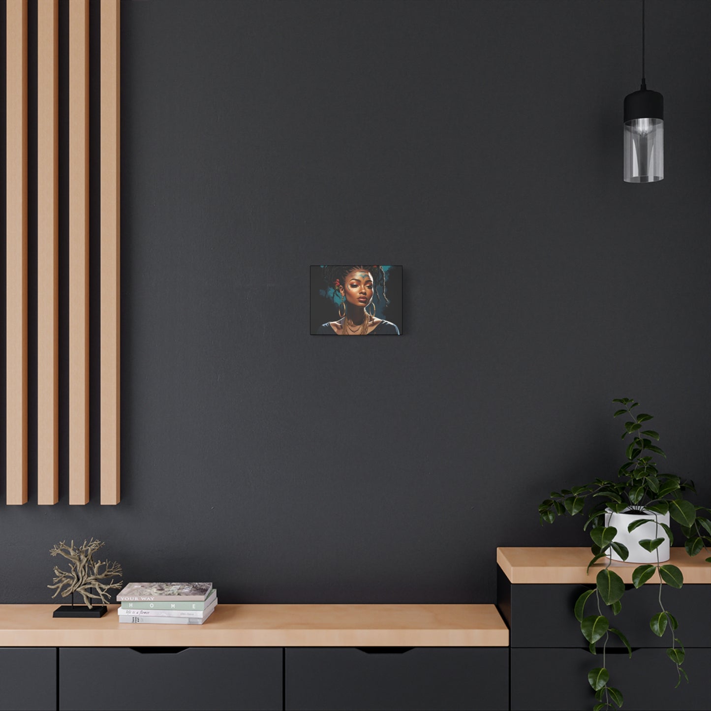 Bohemian Wall Art Canvas, Stunning Portrait Decor, Home Decoration, Unique Gift for Art Lovers, African Inspired Artwork, Living Room - VYBE Shop