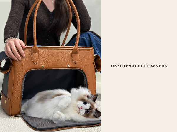 Premium Leather Pet Carrier - VYBE