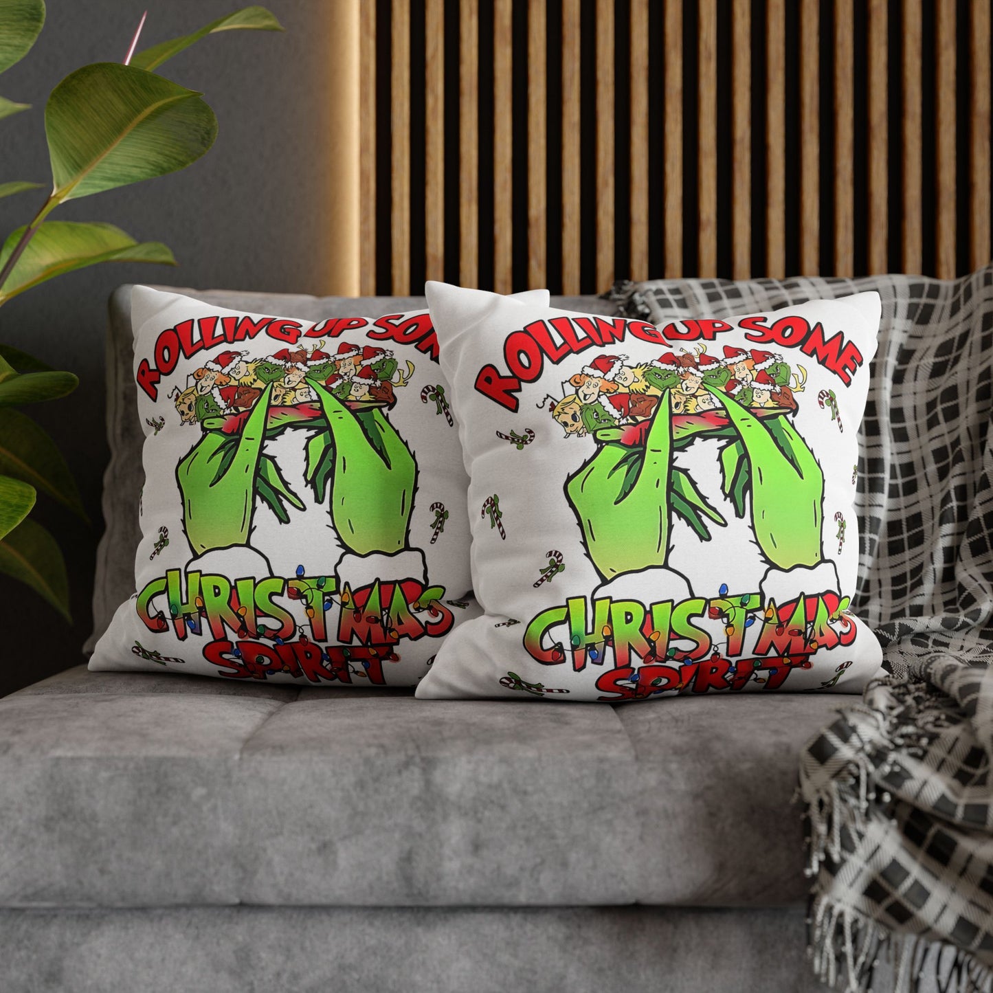 Grinch Christmas Pillowcase - Fun Holiday Decor Throw Pillow Cover for Festive Home Accent and Unique Gift - VYBE Shop