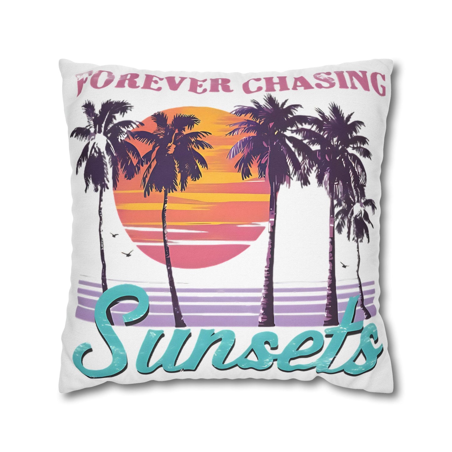 Sunset Chaser Pillowcase for Tropical Decor and Beach Vibes - Perfect Home Accent and Gift for Sunset Lovers - VYBE Shop