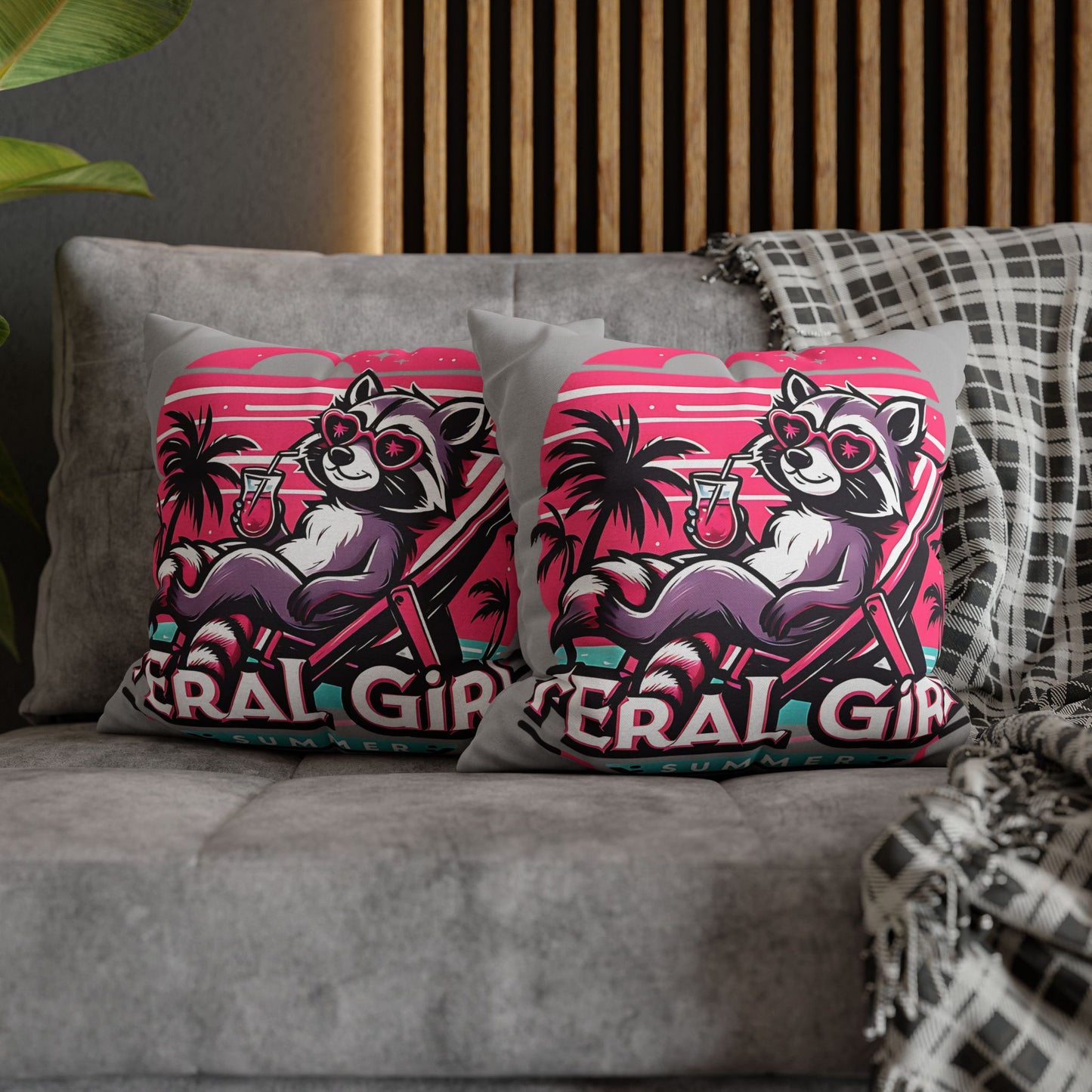 Feral Girl Summer Pillowcase - Tropical Beach Decor for Home Accent and Gifts - VYBE Shop