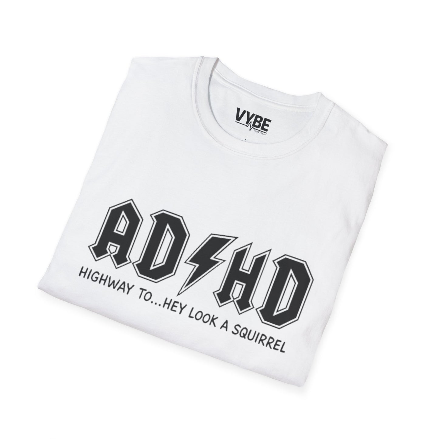 Funny- ADHD Highway Look Squirrel T-Shirt for Fun and Fidgeting