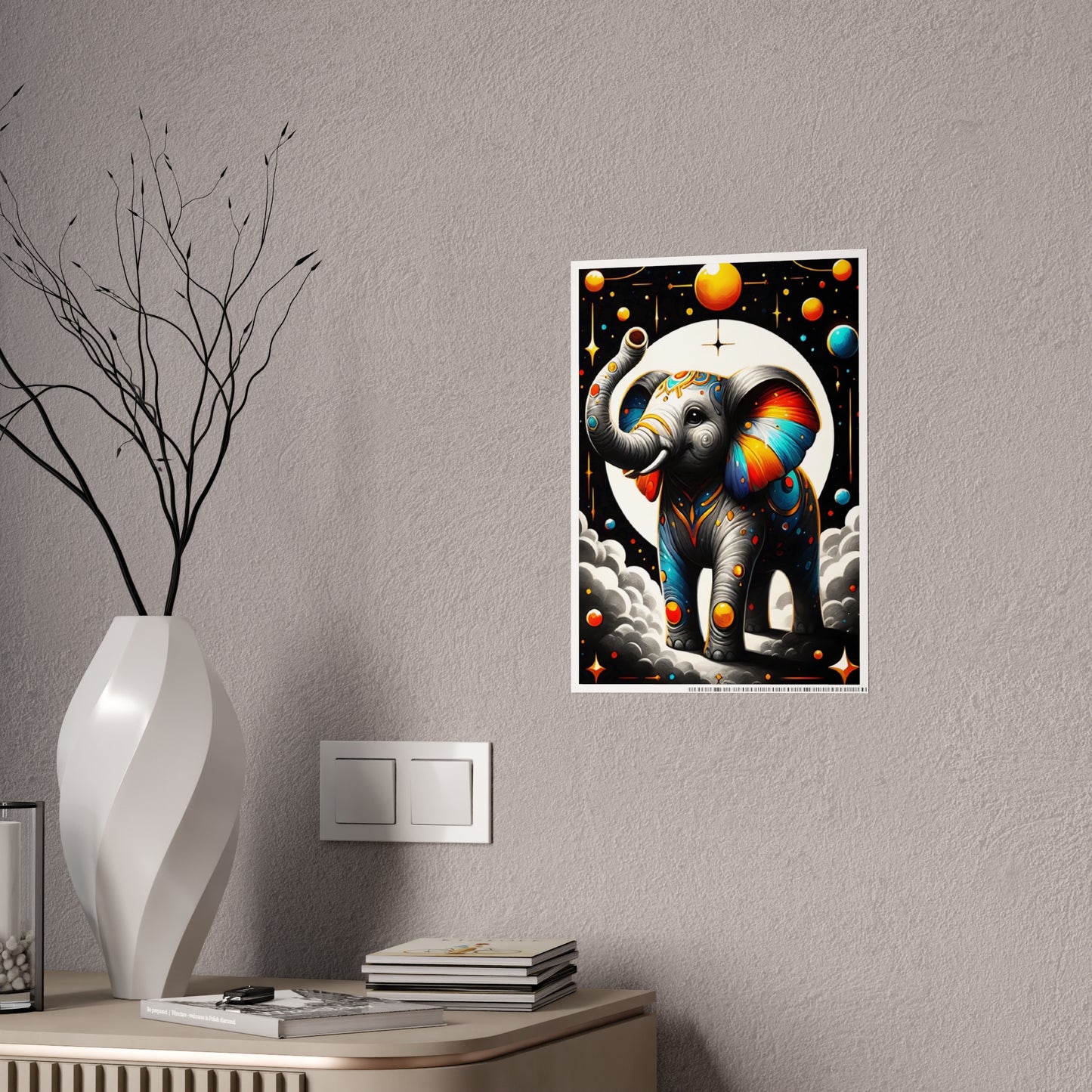 Colorful Elephant Art PosterUnique Gifts for Animal Lovers - VYBE Shop