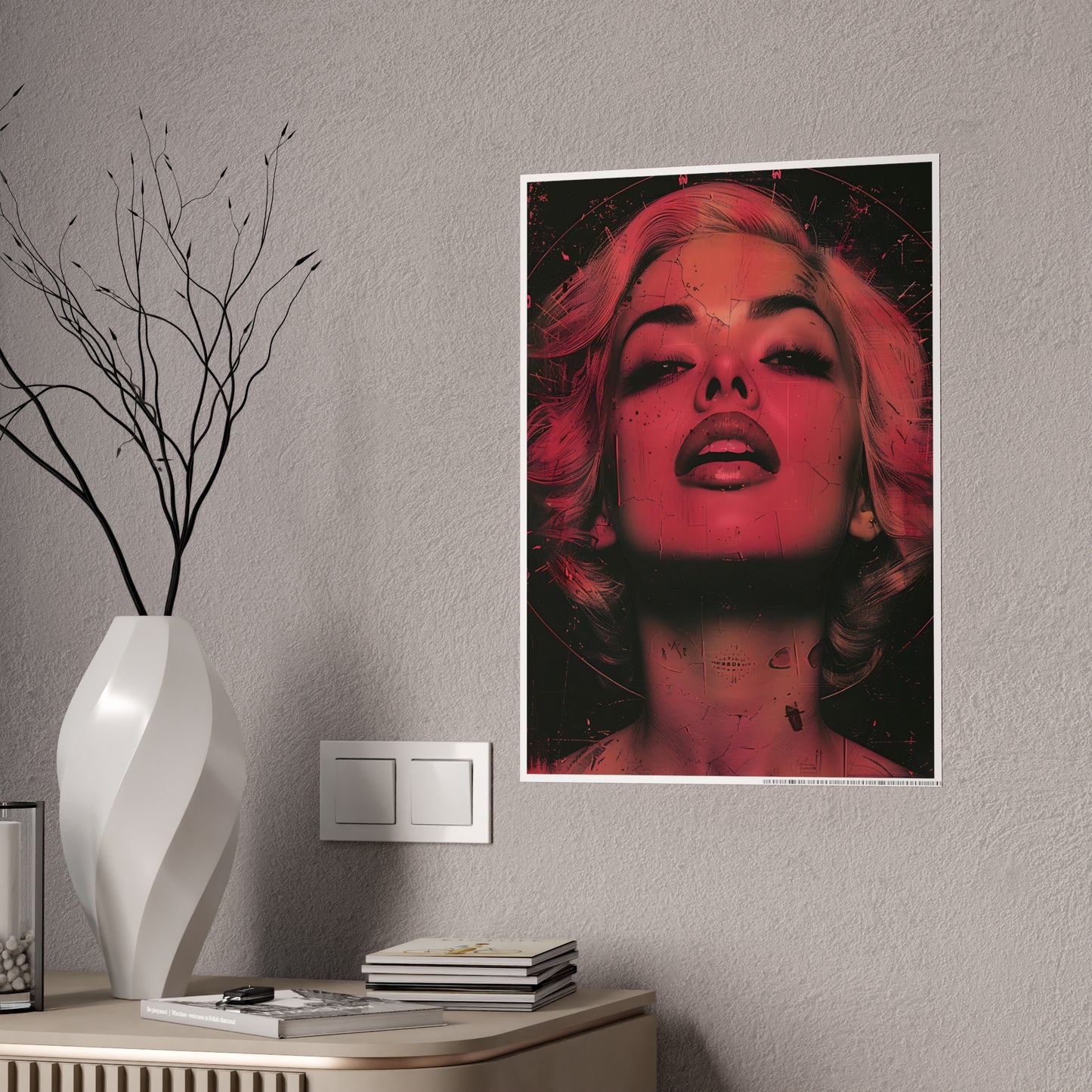 Lady in Red Art Poster - Stunning Home Decor Artwork for Your Space - VYBE Shop