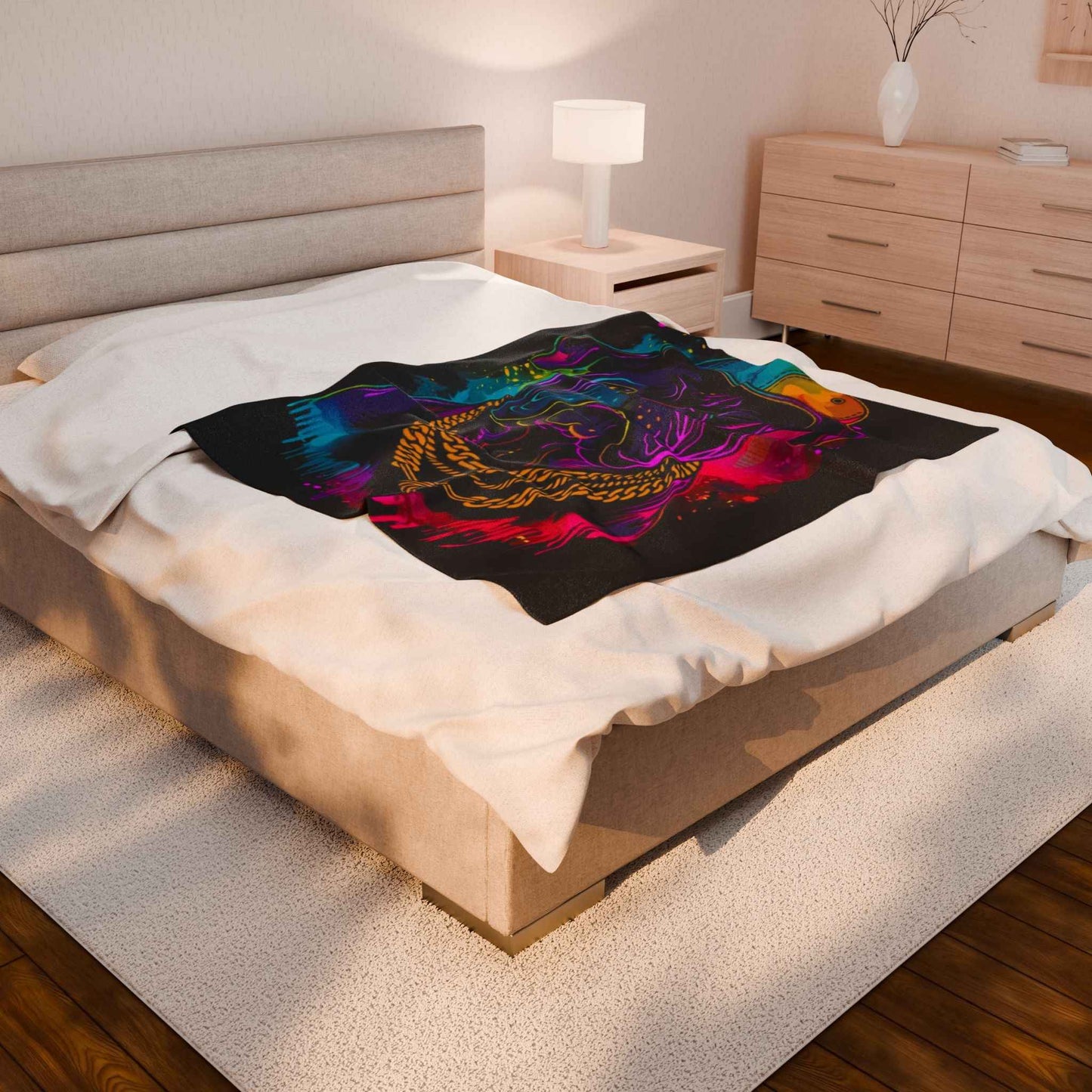 Vibrant Dog Plush Blanket for Pet Lovers