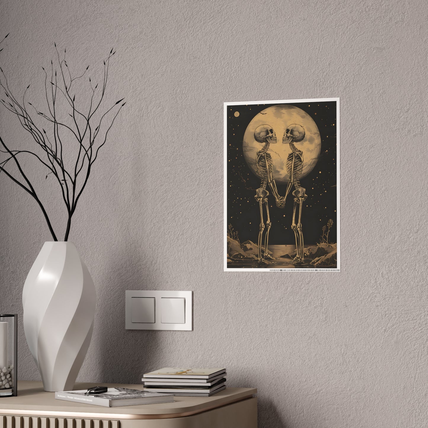 Skeleton Love Art Poster | Unique Gothic Home Decor and Wall Art - VYBE Shop