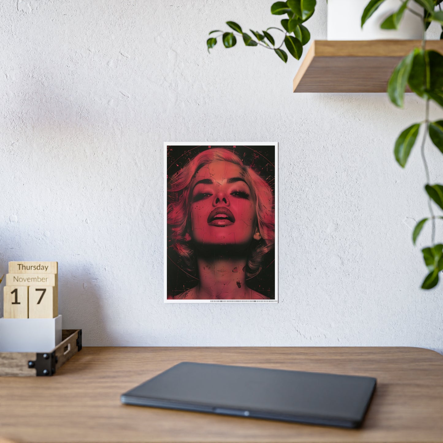Lady in Red Art Poster - Stunning Home Decor Artwork for Your Space - VYBE Shop
